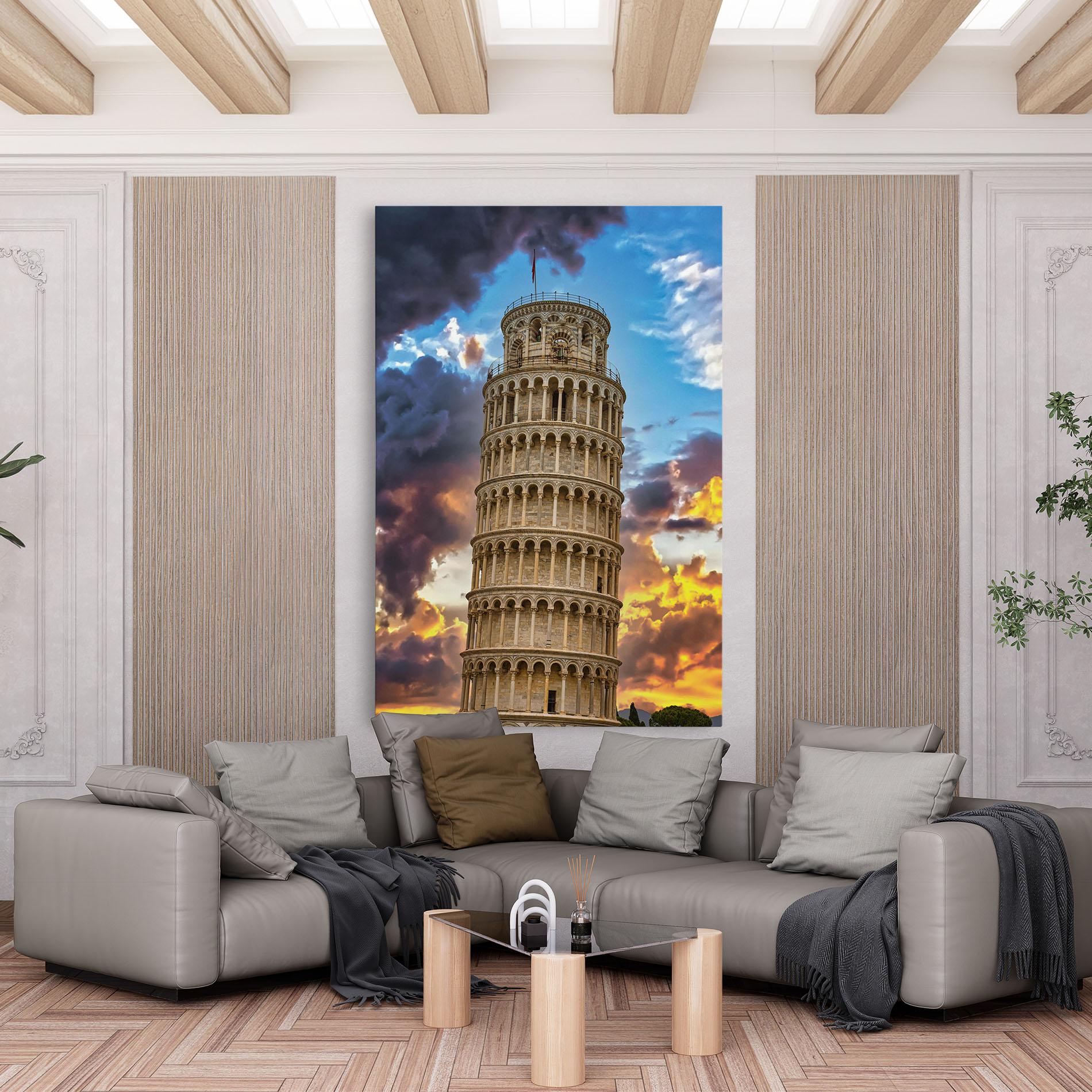Vászonkép Tower Of Pisa Sunset mockup 6