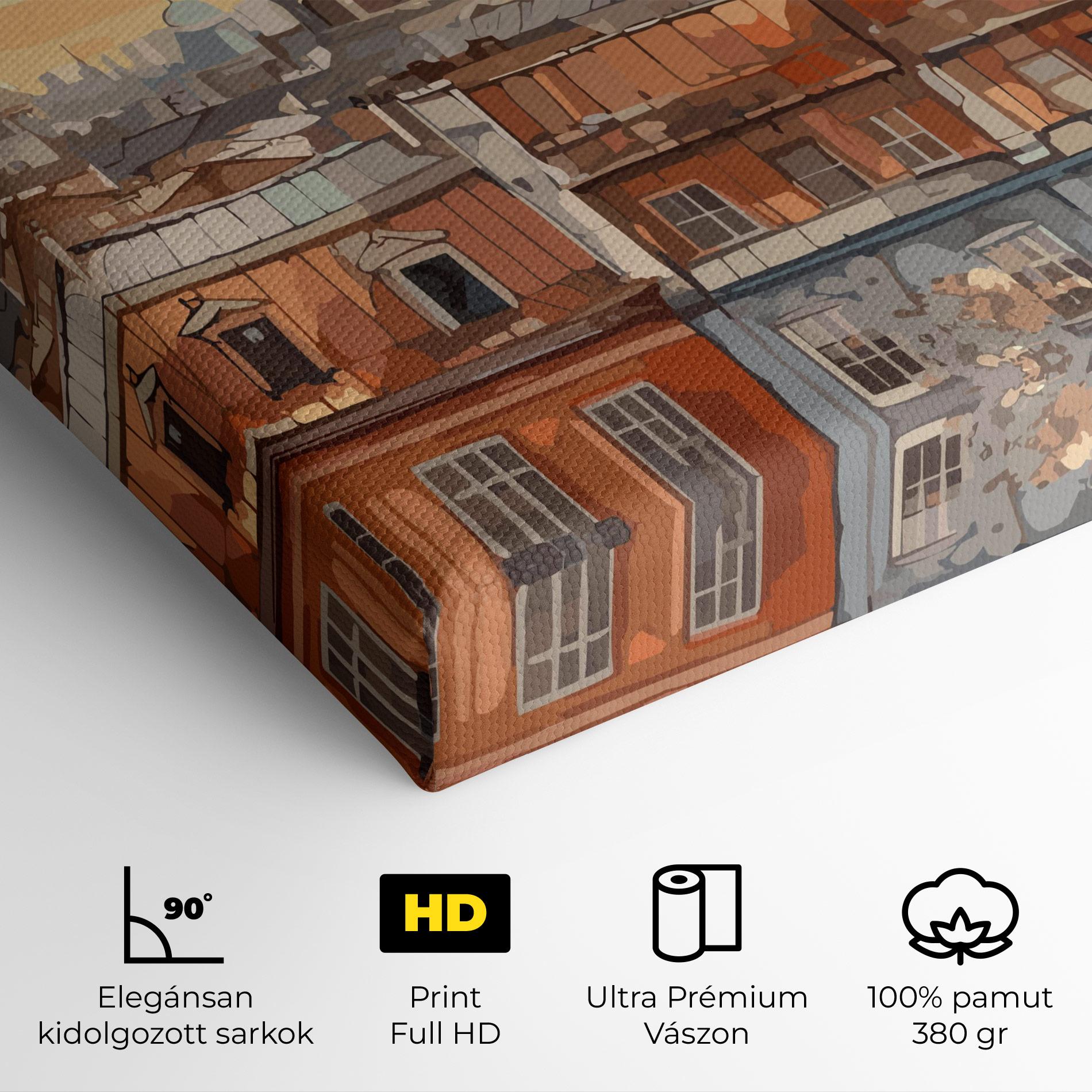 Vászonkép Window City View mockup 4