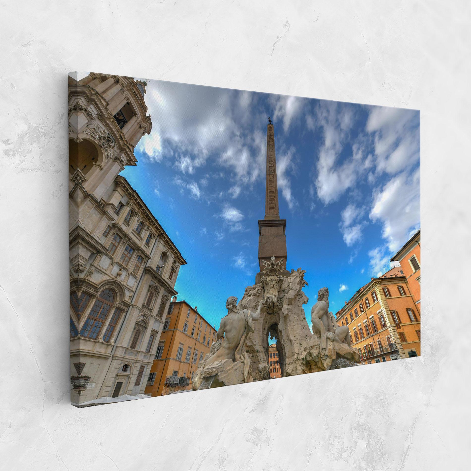 Vászonkép Piazza Navona Italy mockup 1