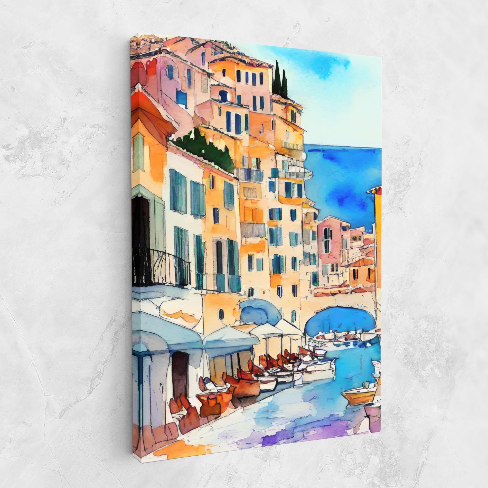 Vászonkép France Watercolor mockup 1