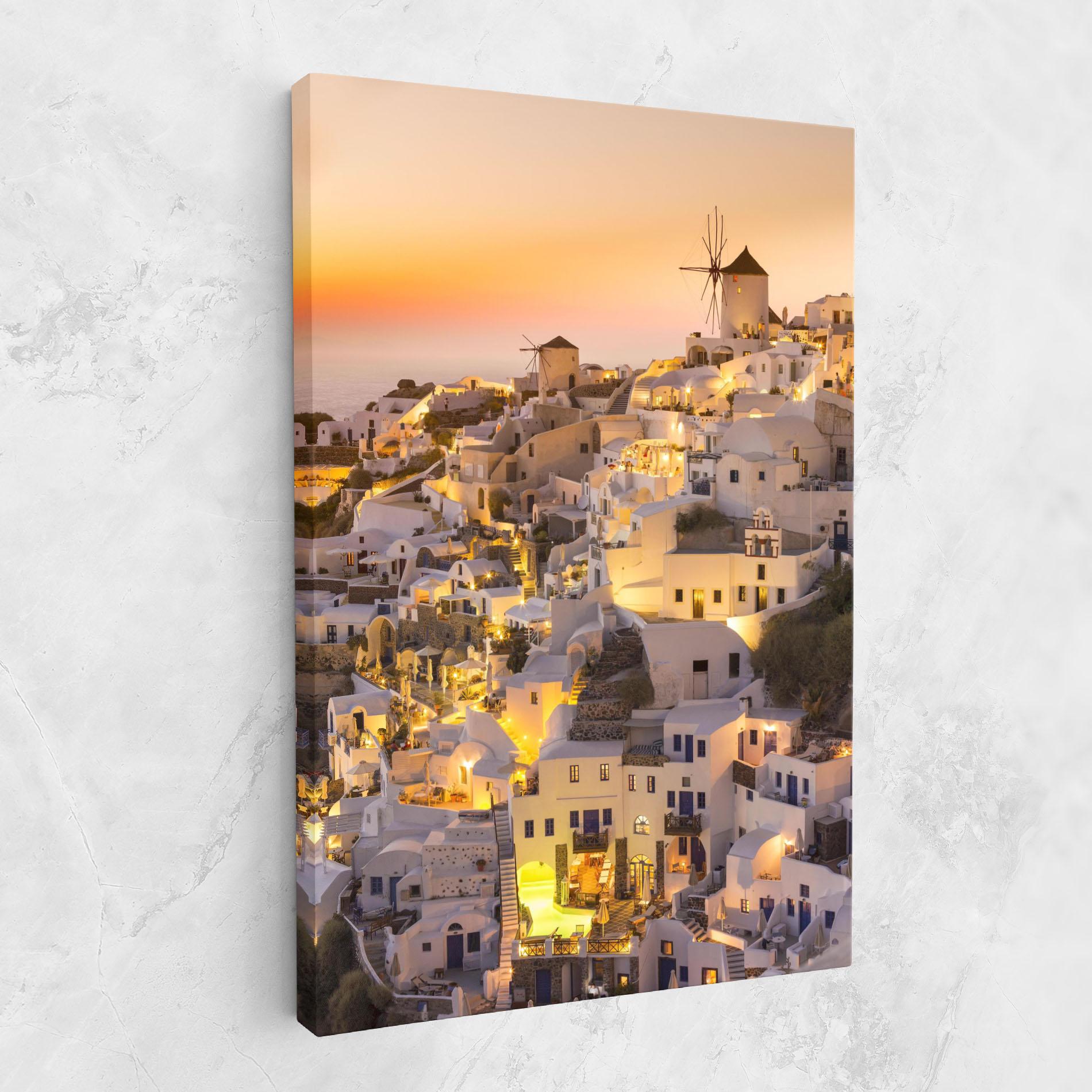 Vászonkép Santorini Greece mockup 1