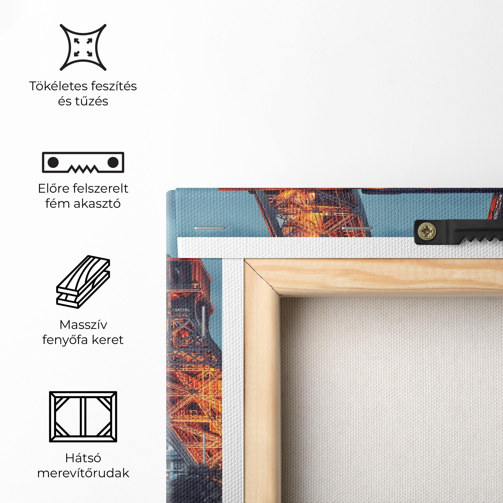 Vászonkép Eiffel Tower Lights mockup 5