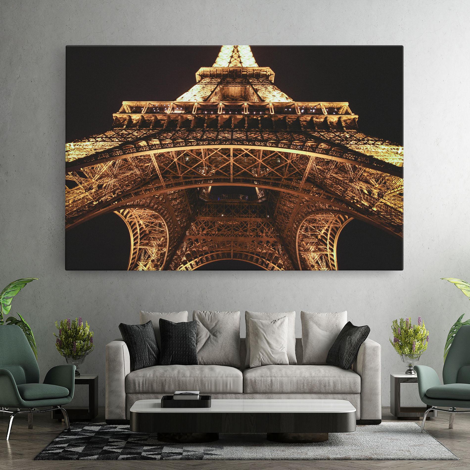 Vászonkép Eiffel Tower At Night mockup 7