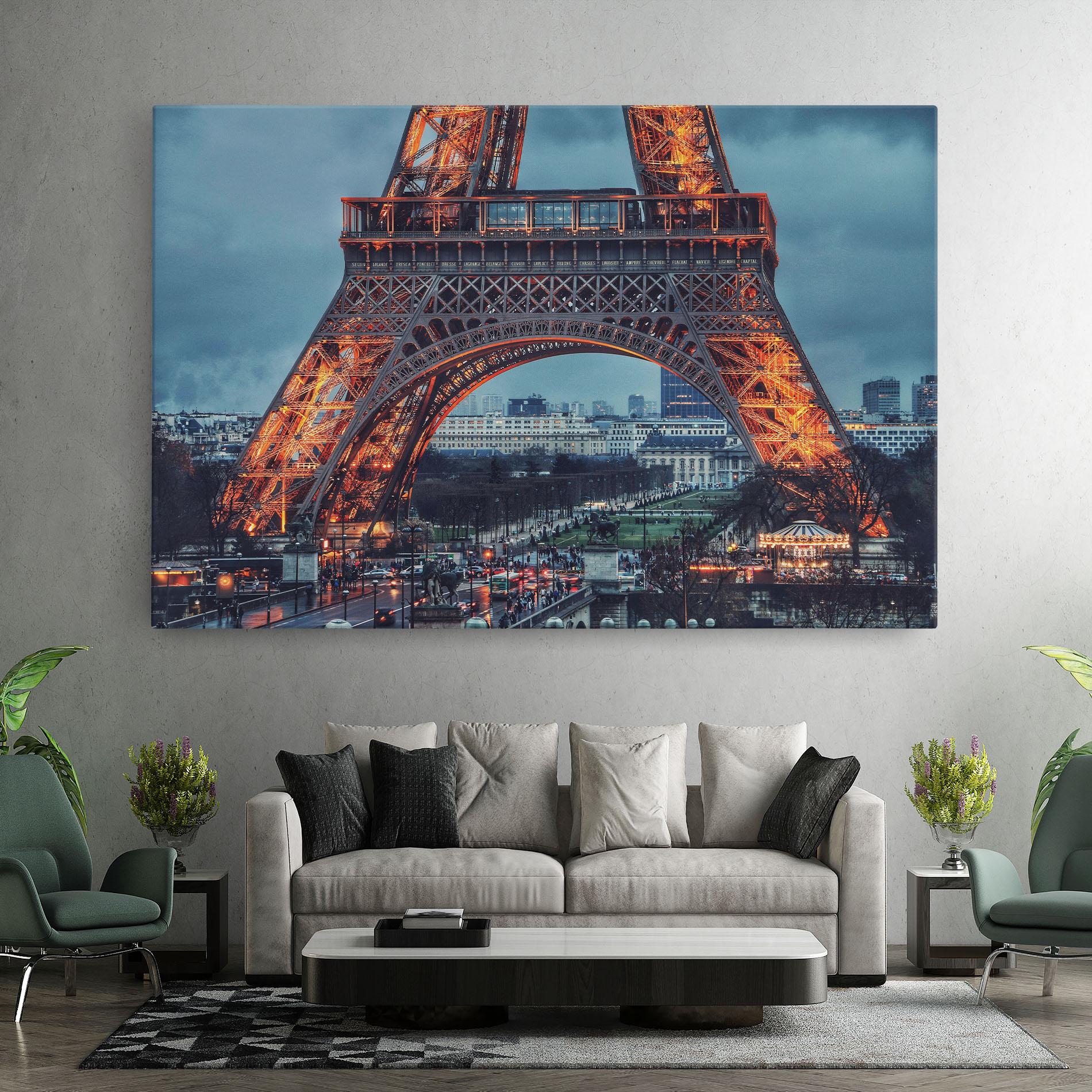 Vászonkép Eiffel Tower Lights mockup 7
