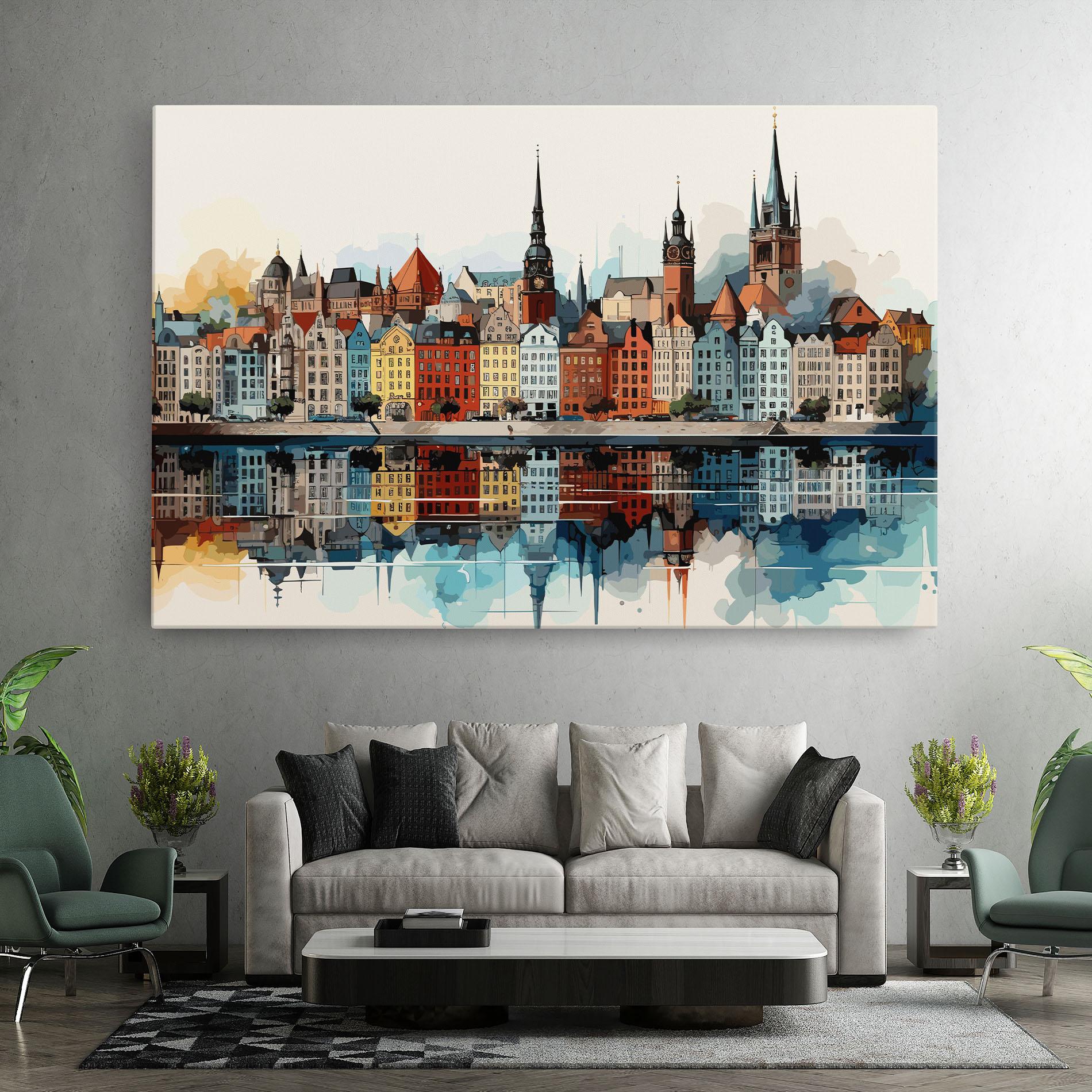 Vászonkép German Buildings mockup 7