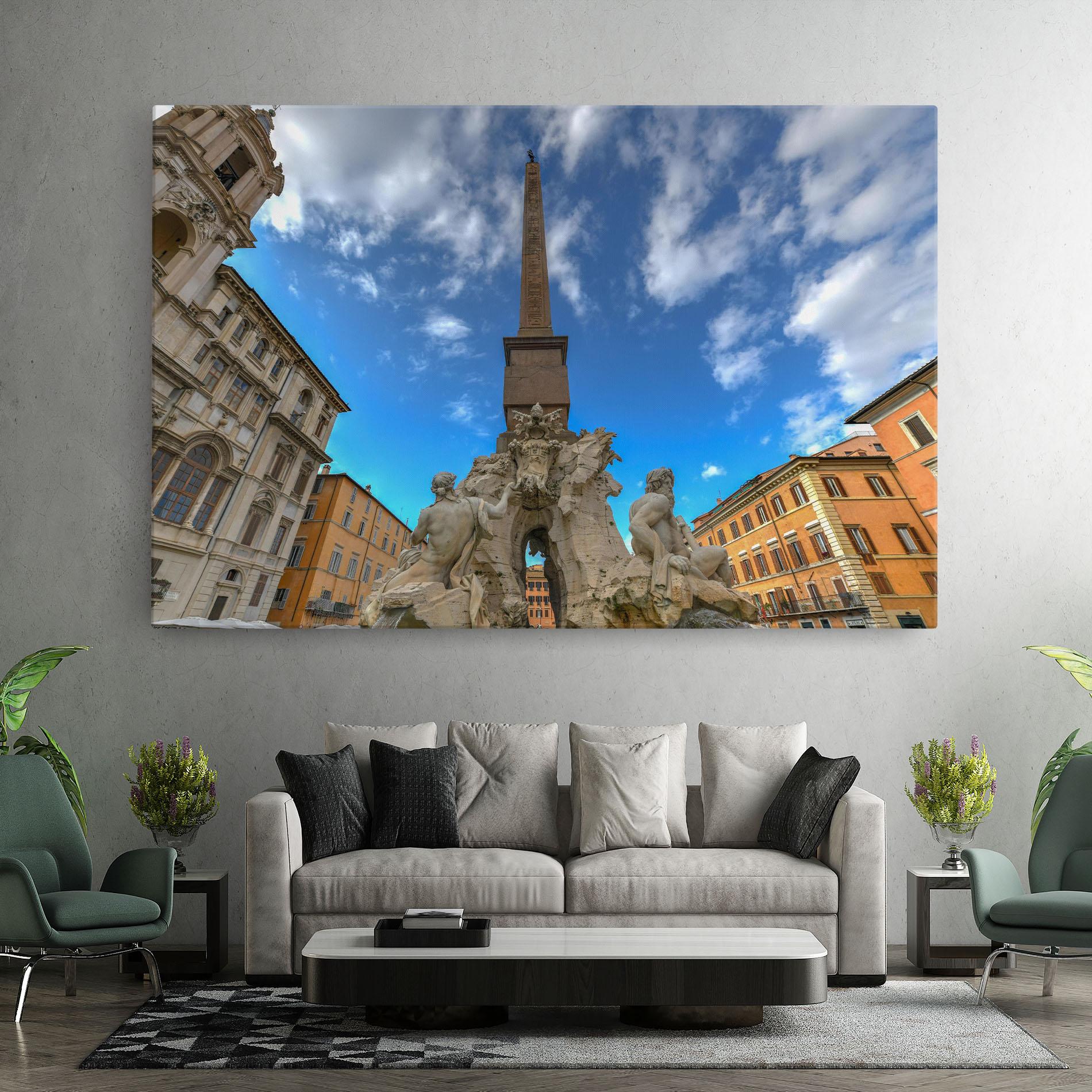 Vászonkép Piazza Navona Italy mockup 7