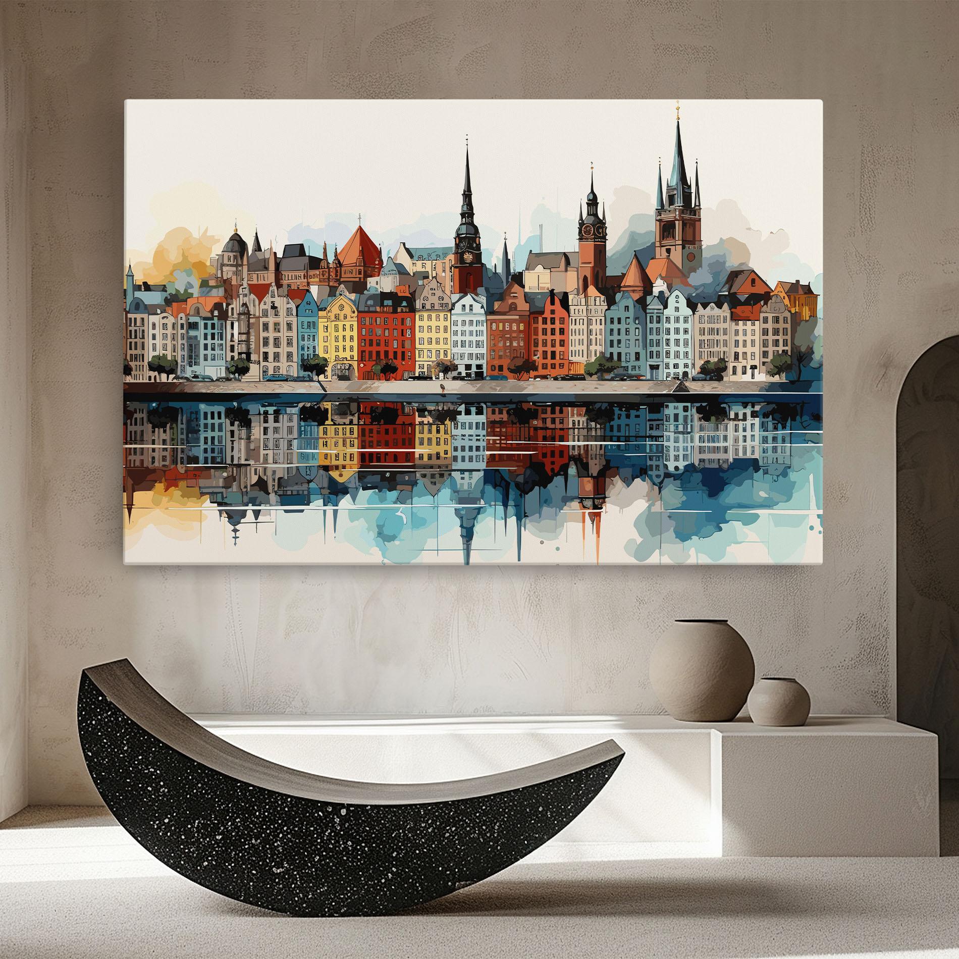 Vászonkép German Buildings mockup 8