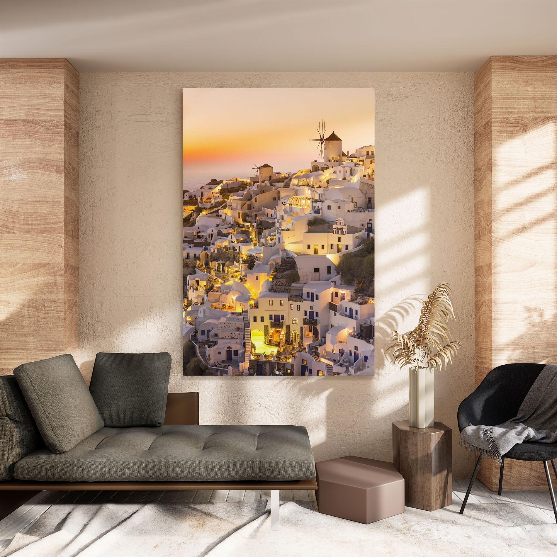 Vászonkép Santorini Greece mockup 8