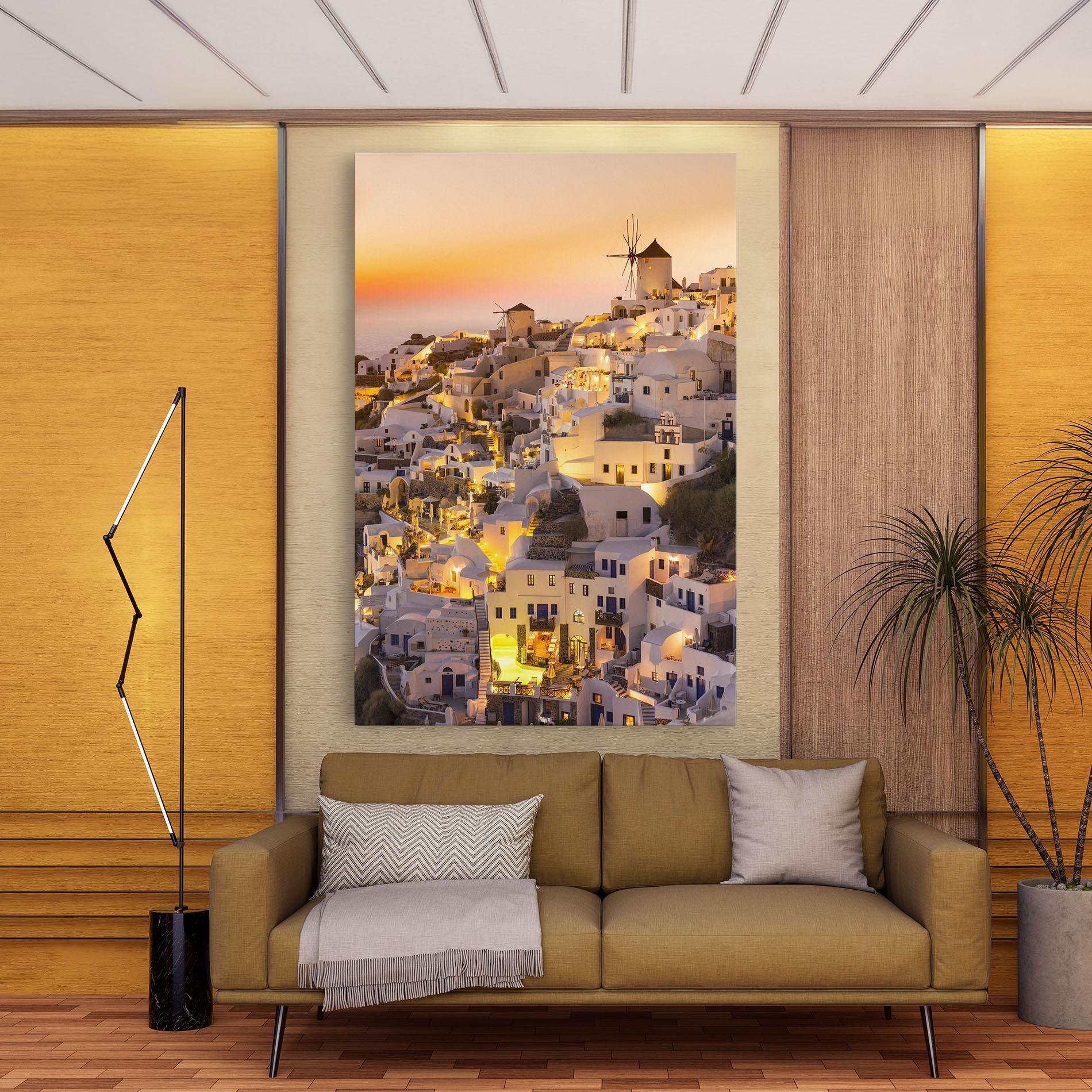 Vászonkép Santorini Greece mockup 9