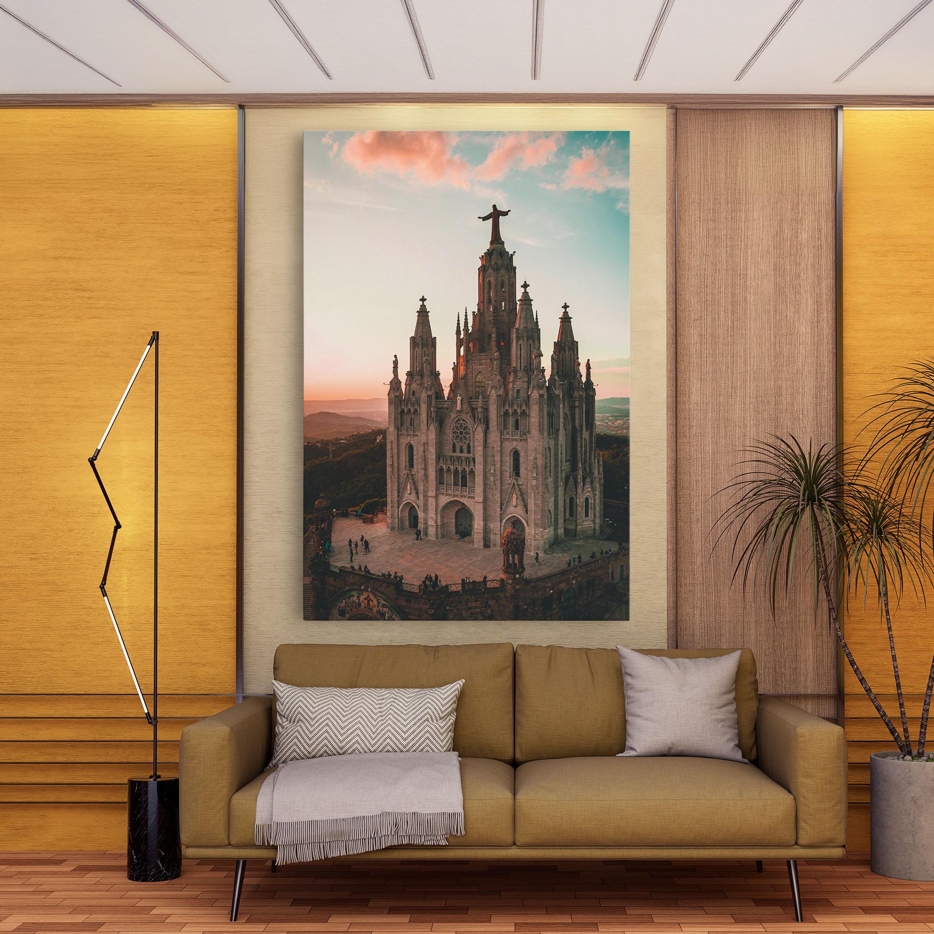 Vászonkép Tibidabo Barcelona mockup 9