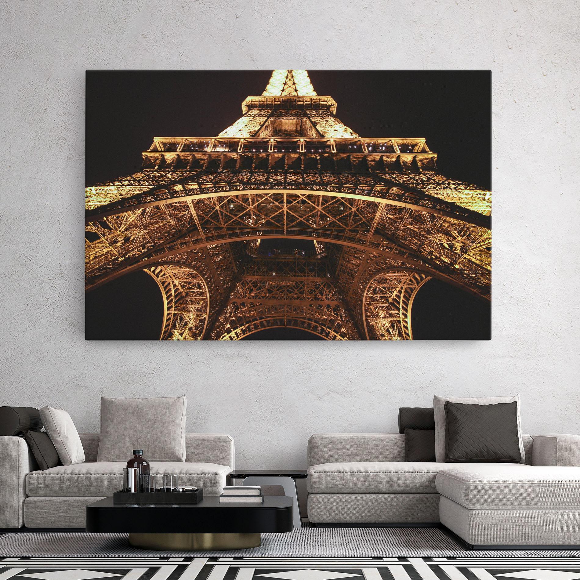 Vászonkép Eiffel Tower At Night mockup 2