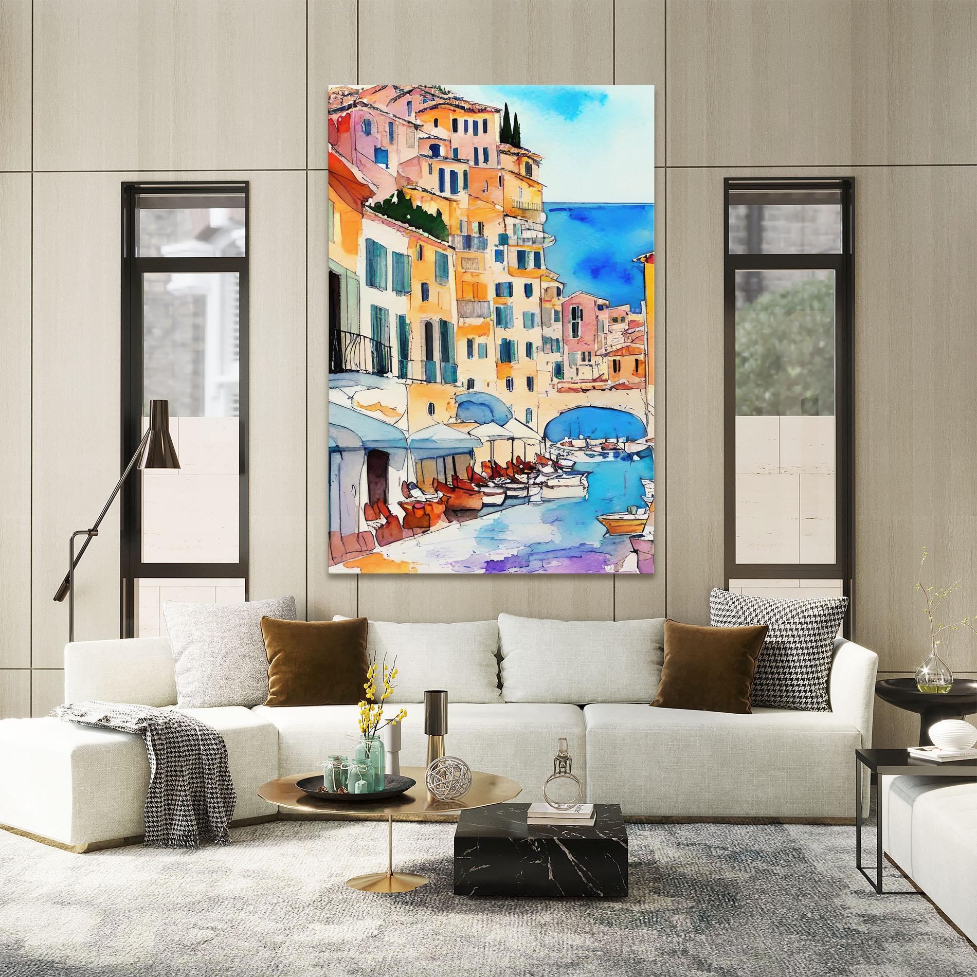 Vászonkép France Watercolor mockup 2