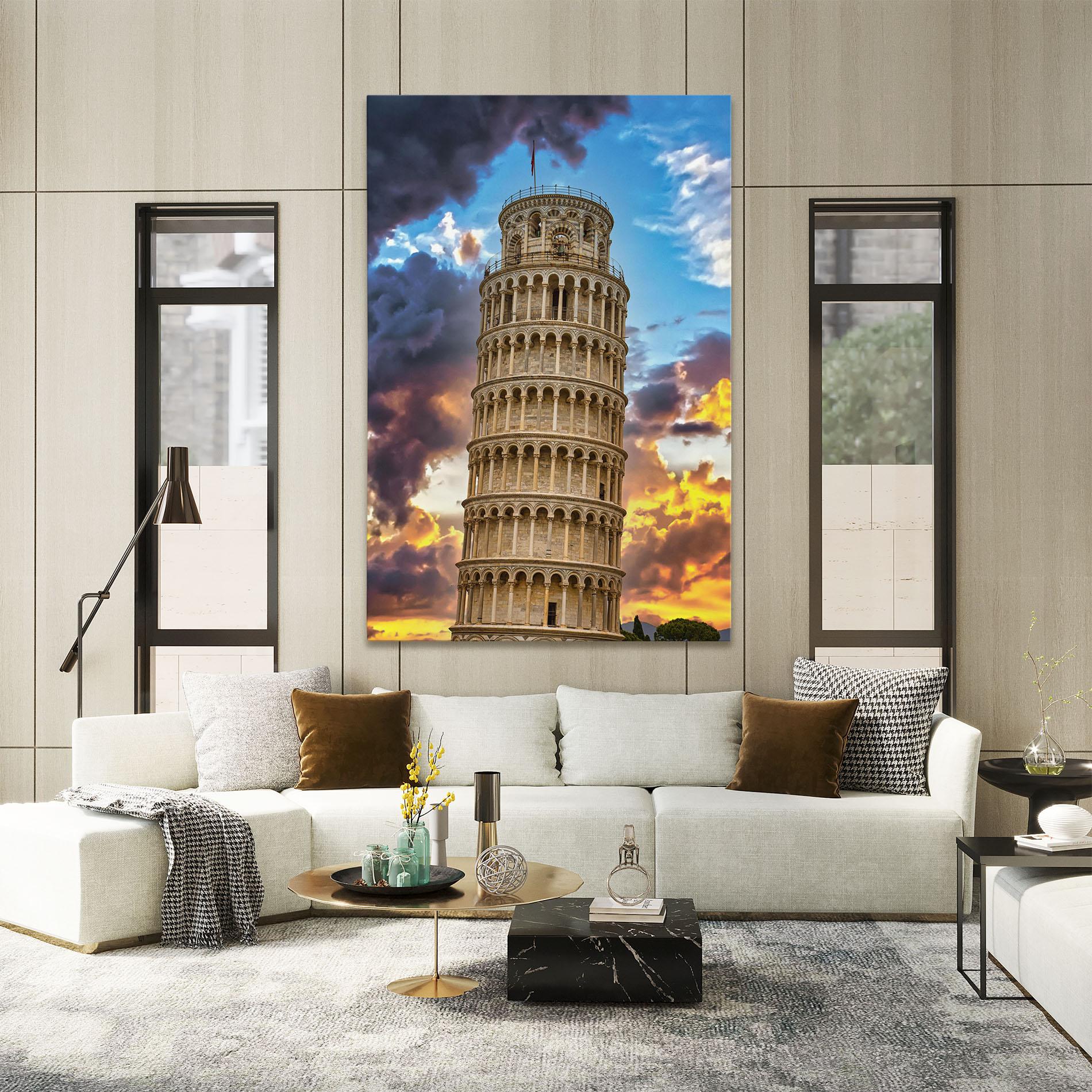 Vászonkép Tower Of Pisa Sunset mockup 2