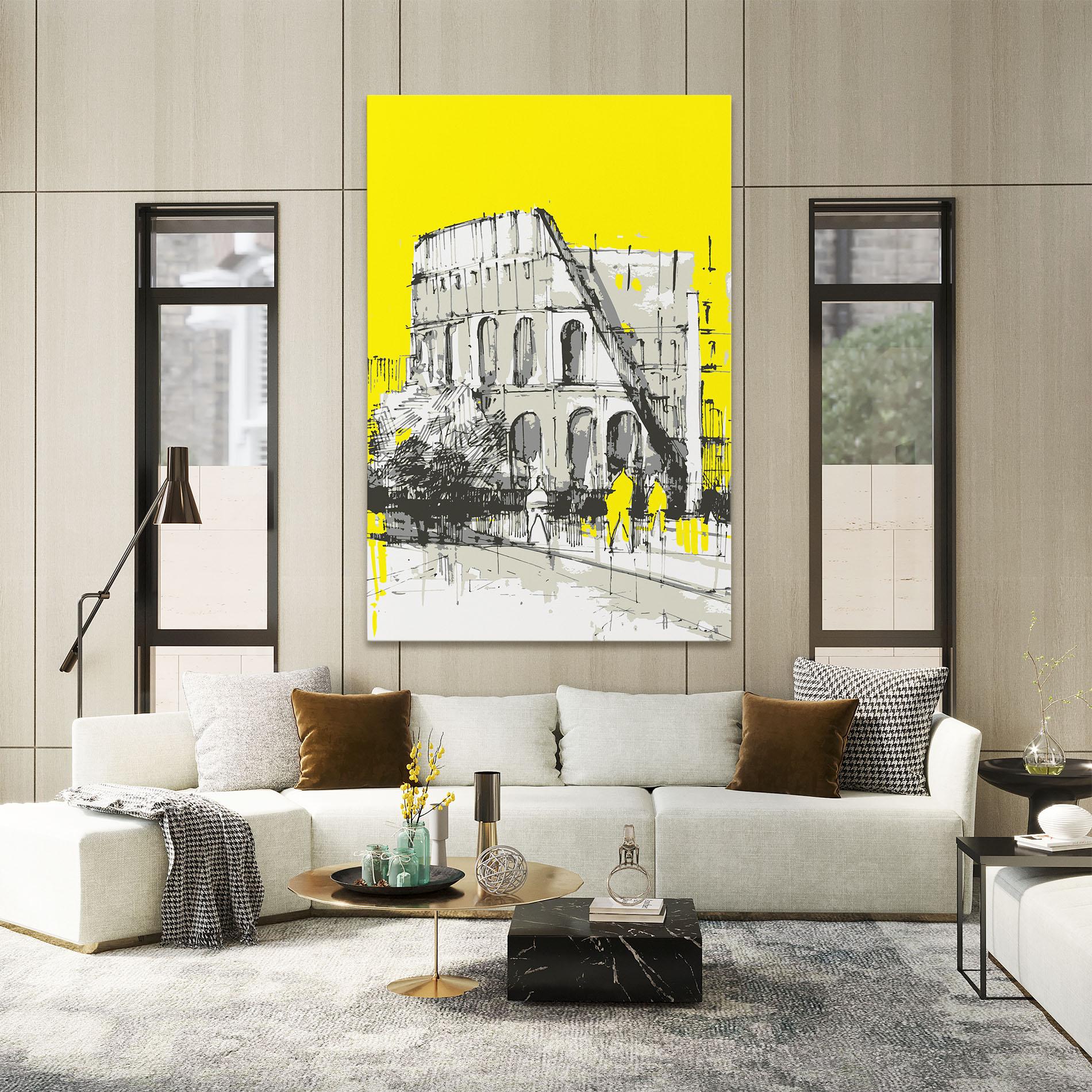 Vászonkép Yellow Colosseum mockup 2
