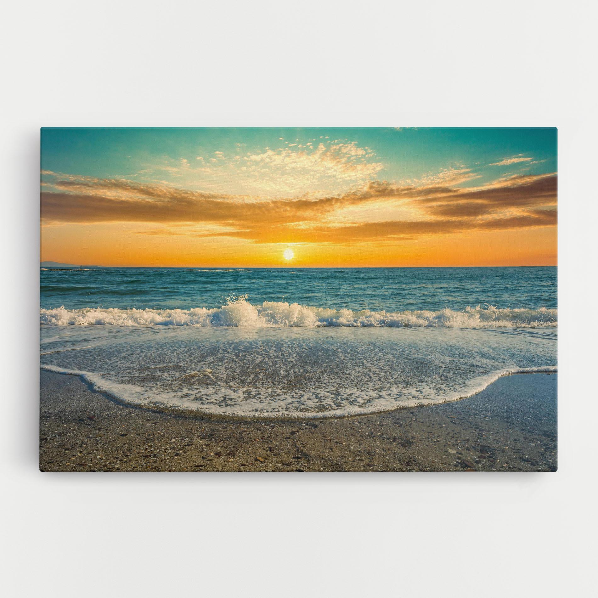 Vászonkép Beach Dramatic Sunset mockup 0