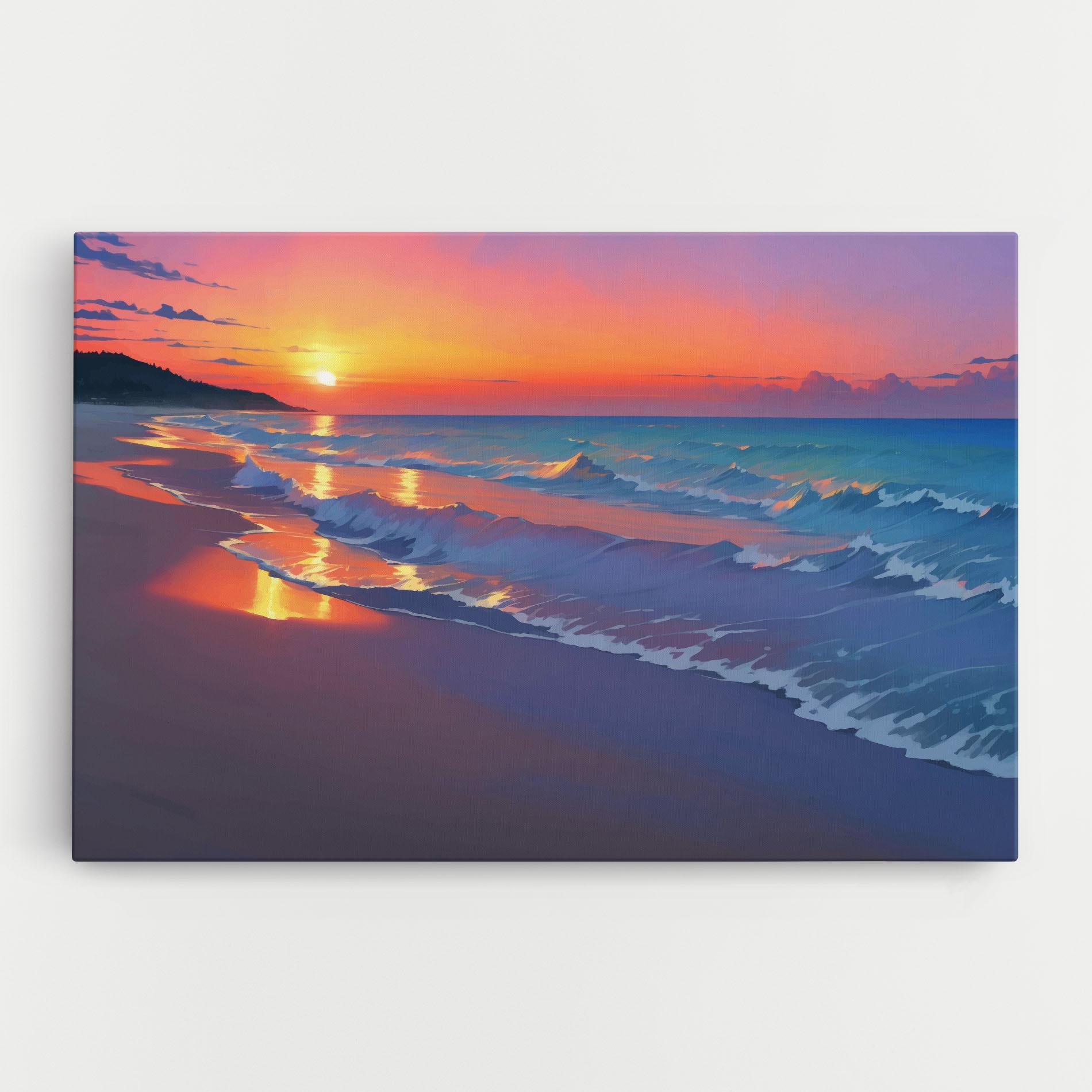 Vászonkép Dreamy Beach Sunset mockup 0