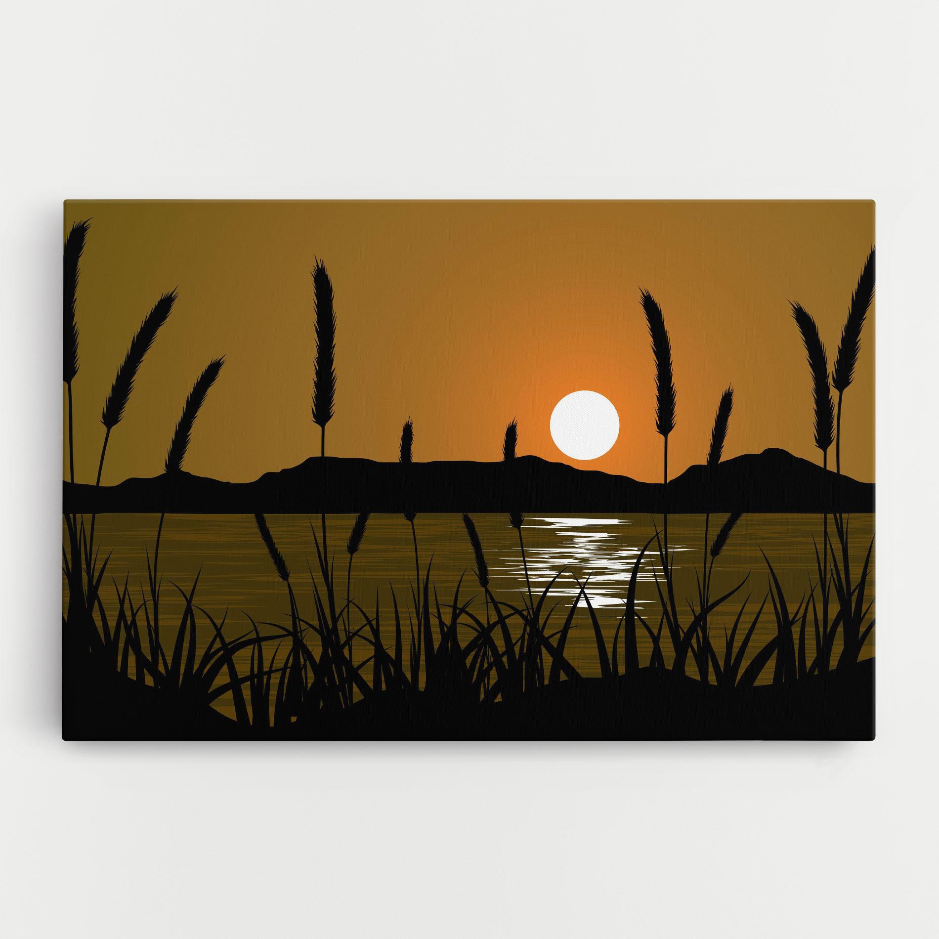 Vászonkép Orange Brown Sunset mockup 0