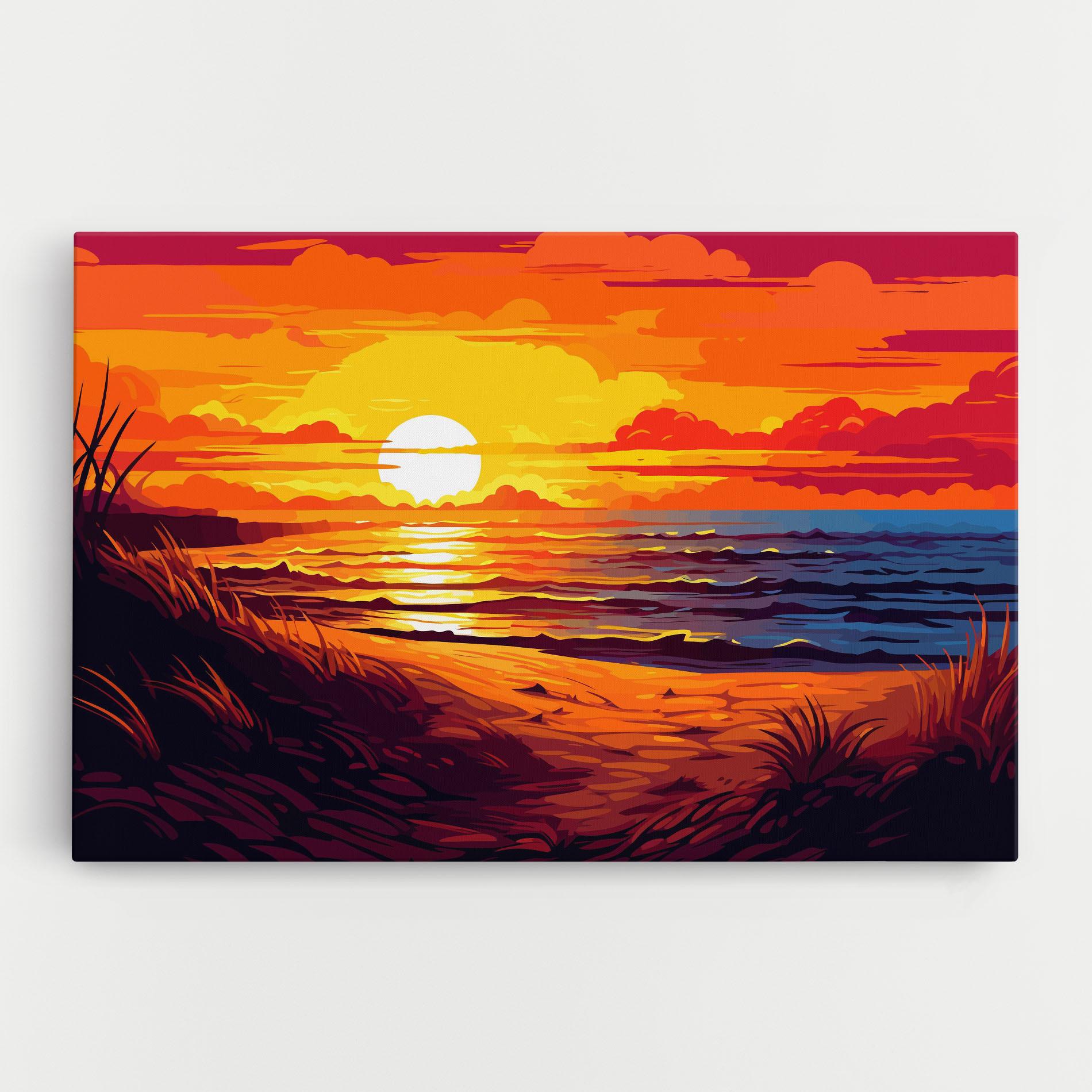 Vászonkép Strong Orange Sunset mockup 0