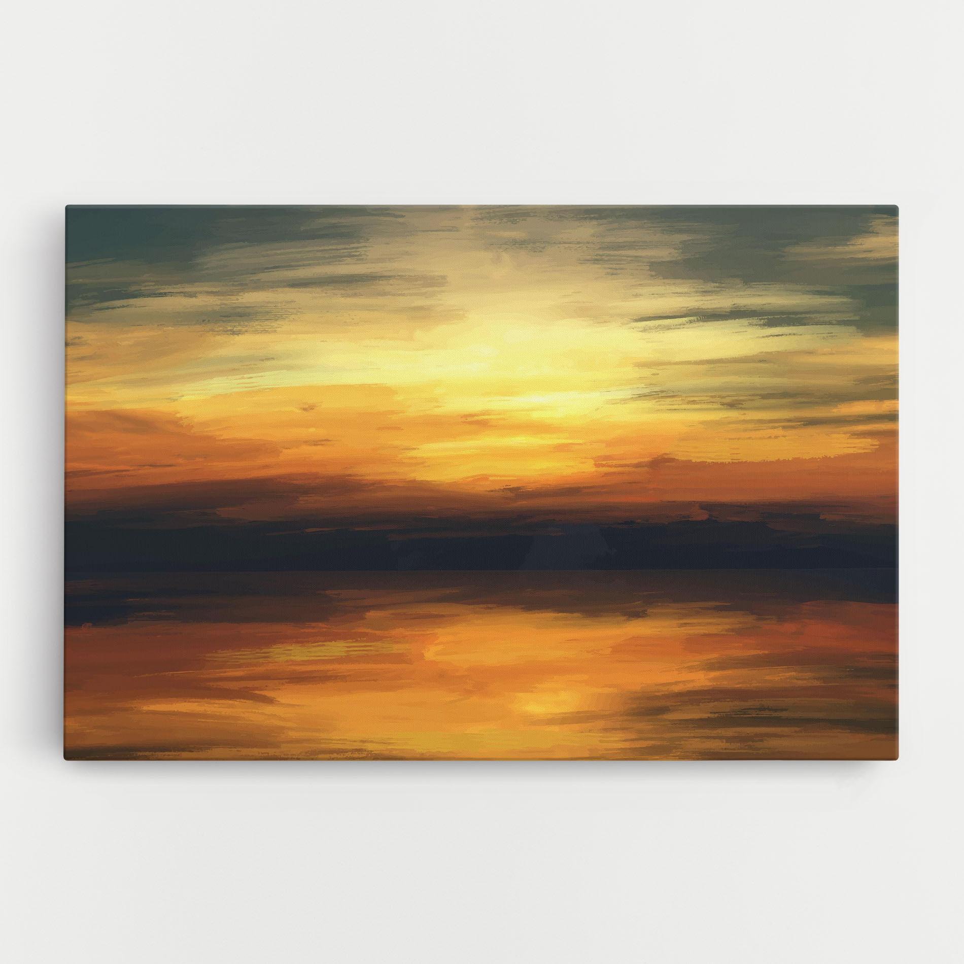 Vászonkép Sunset Oil Paint mockup 0