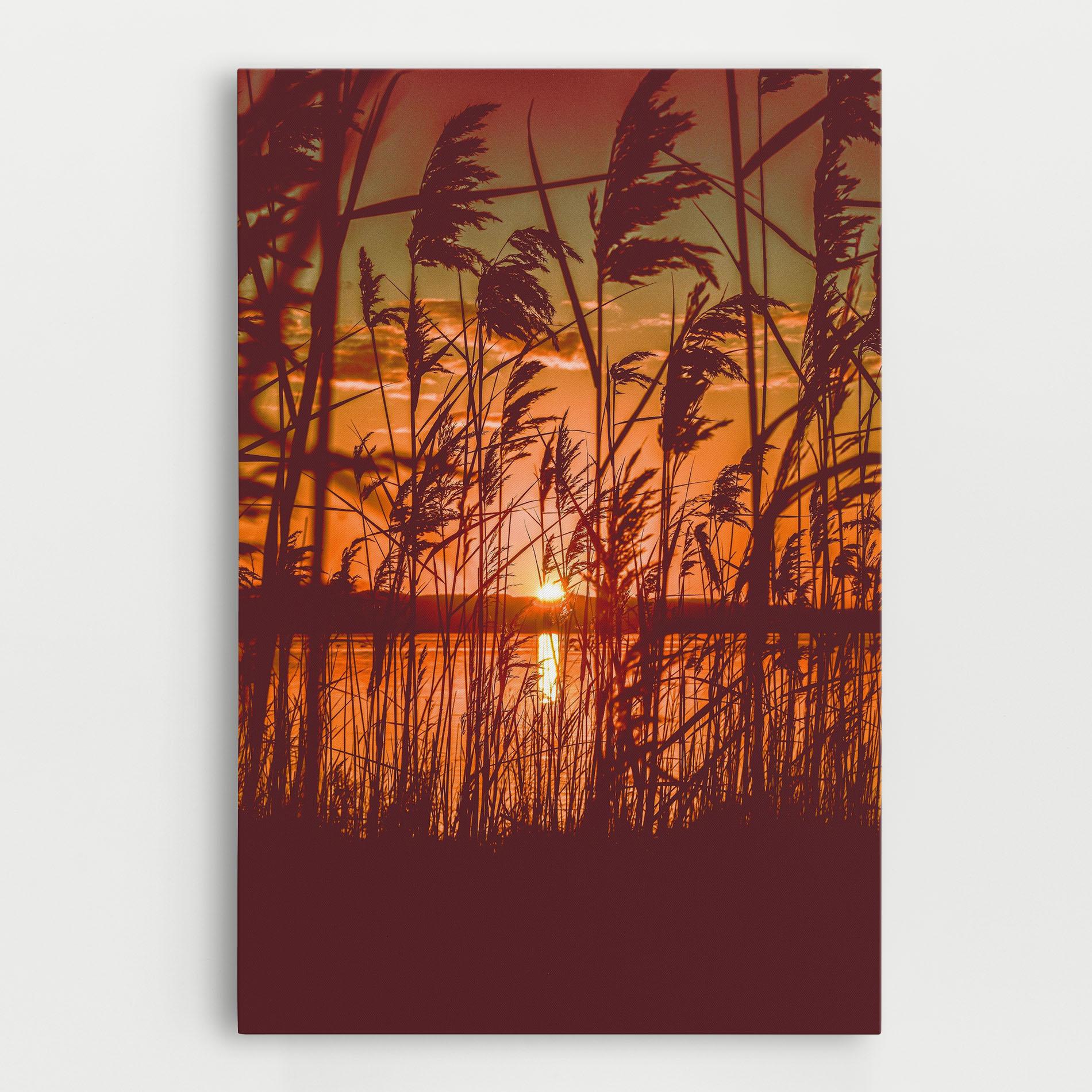 Vászonkép Red Sunset Lake mockup 0