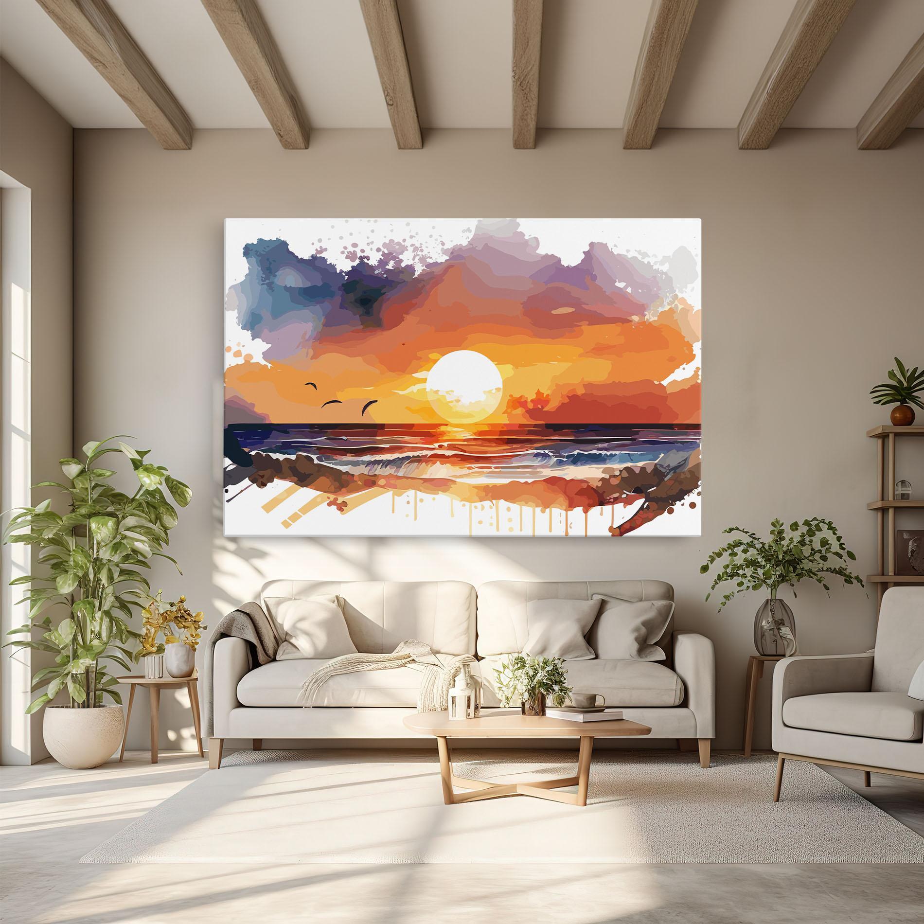 Vászonkép Sunset Art mockup 6