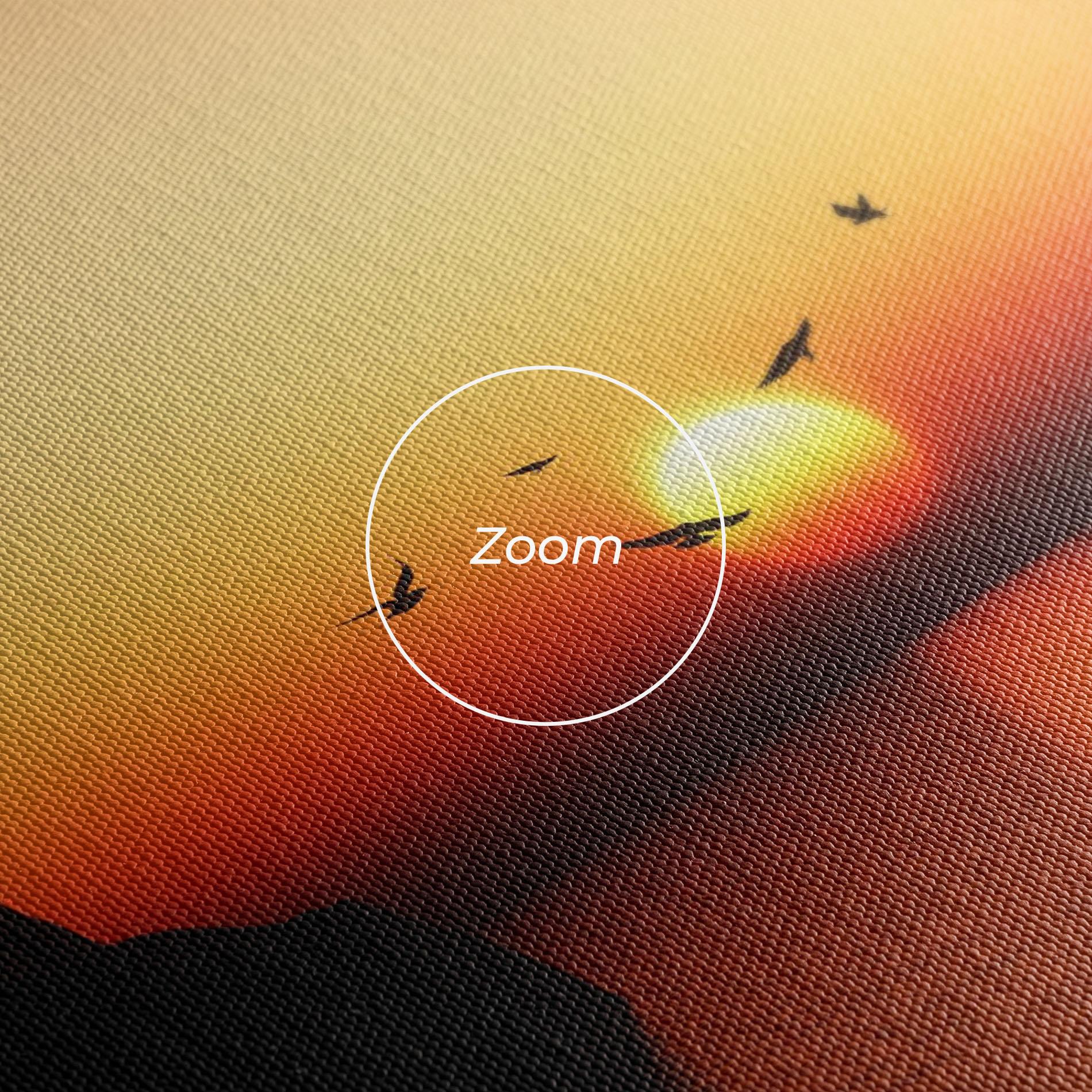 Vászonkép Sunset Silhouette Birds mockup 3