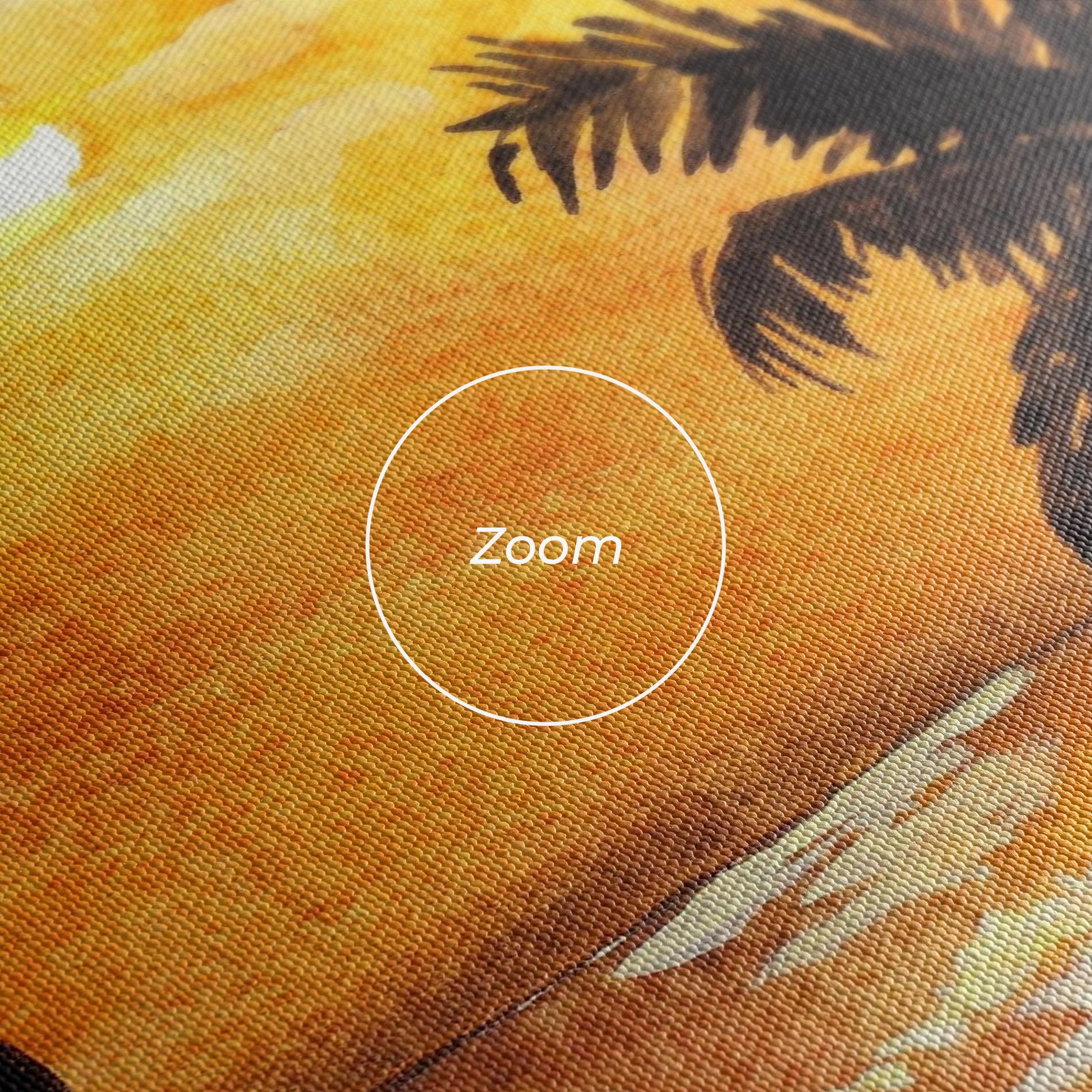 Vászonkép Watercolor Painting Sunrise mockup 3