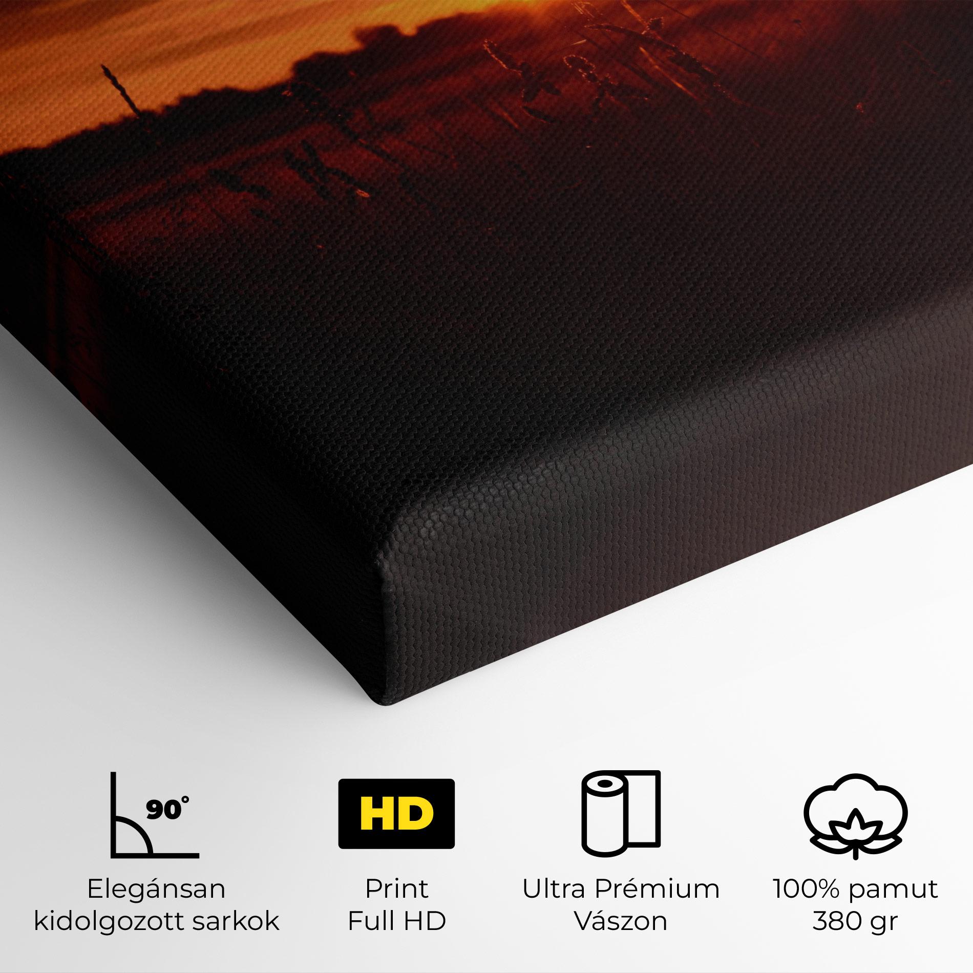 Vászonkép Field Shilouette mockup 4