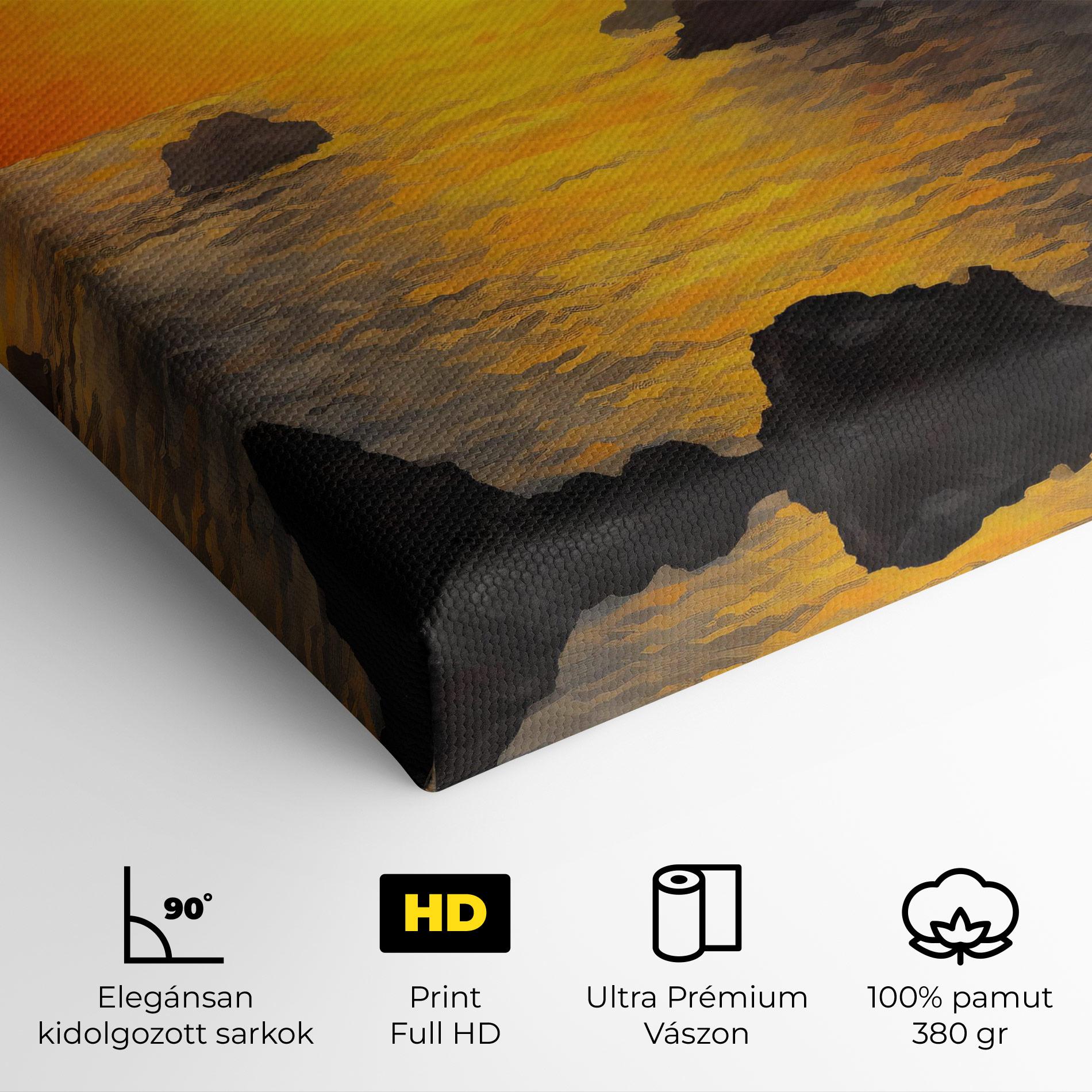 Vászonkép Mountains Rocks Painting mockup 4
