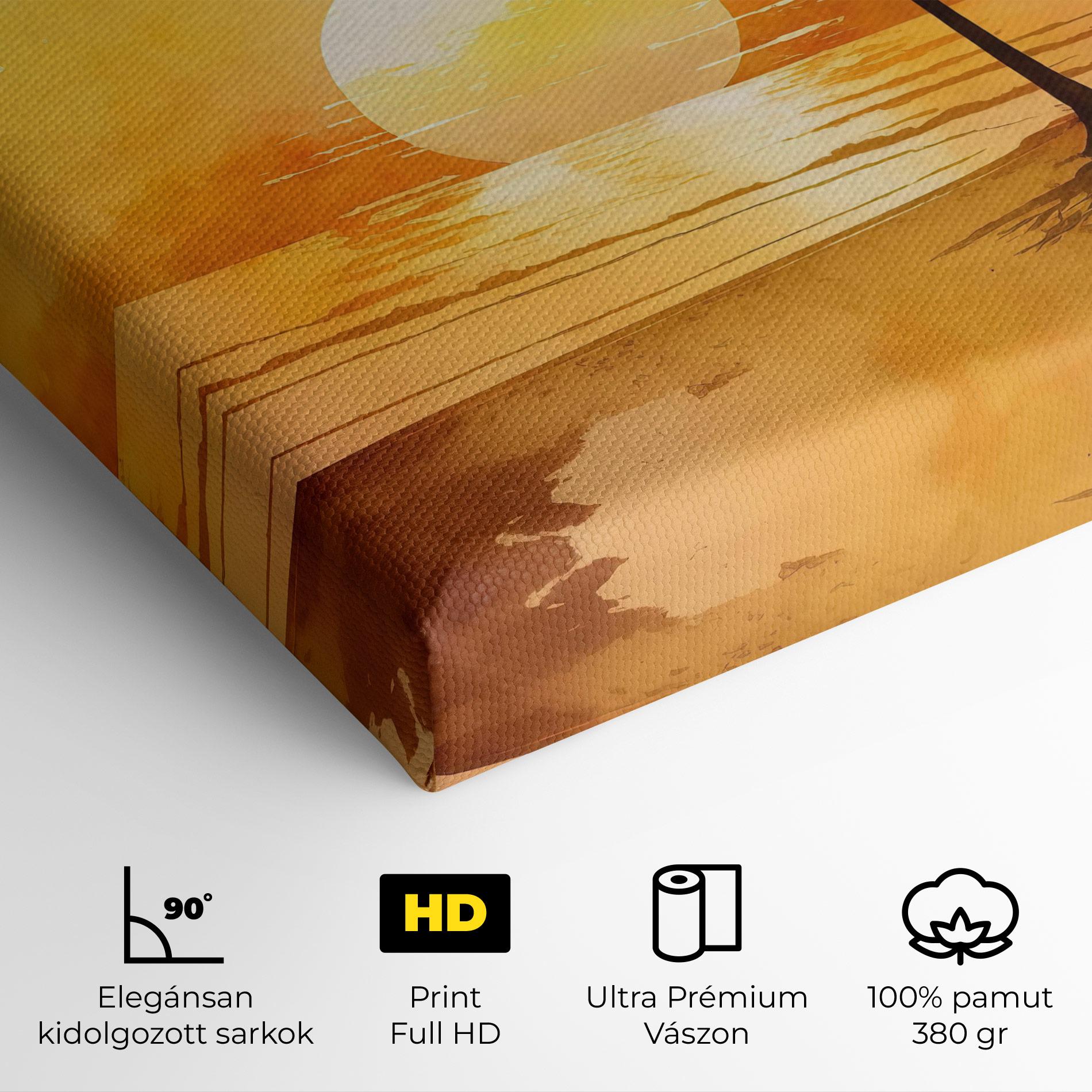 Vászonkép Palm Trees Sunset mockup 4