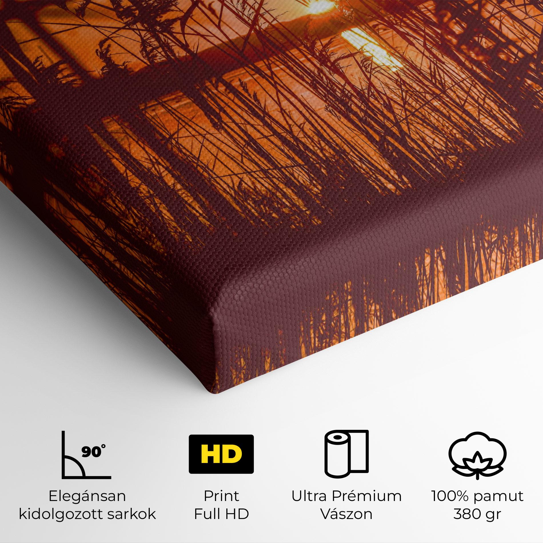 Vászonkép Red Sunset Lake mockup 4