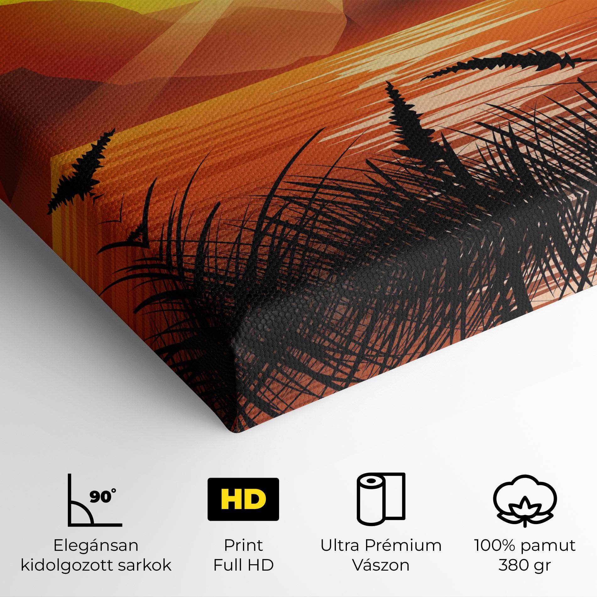 Vászonkép Sunrise Grass Art mockup 4