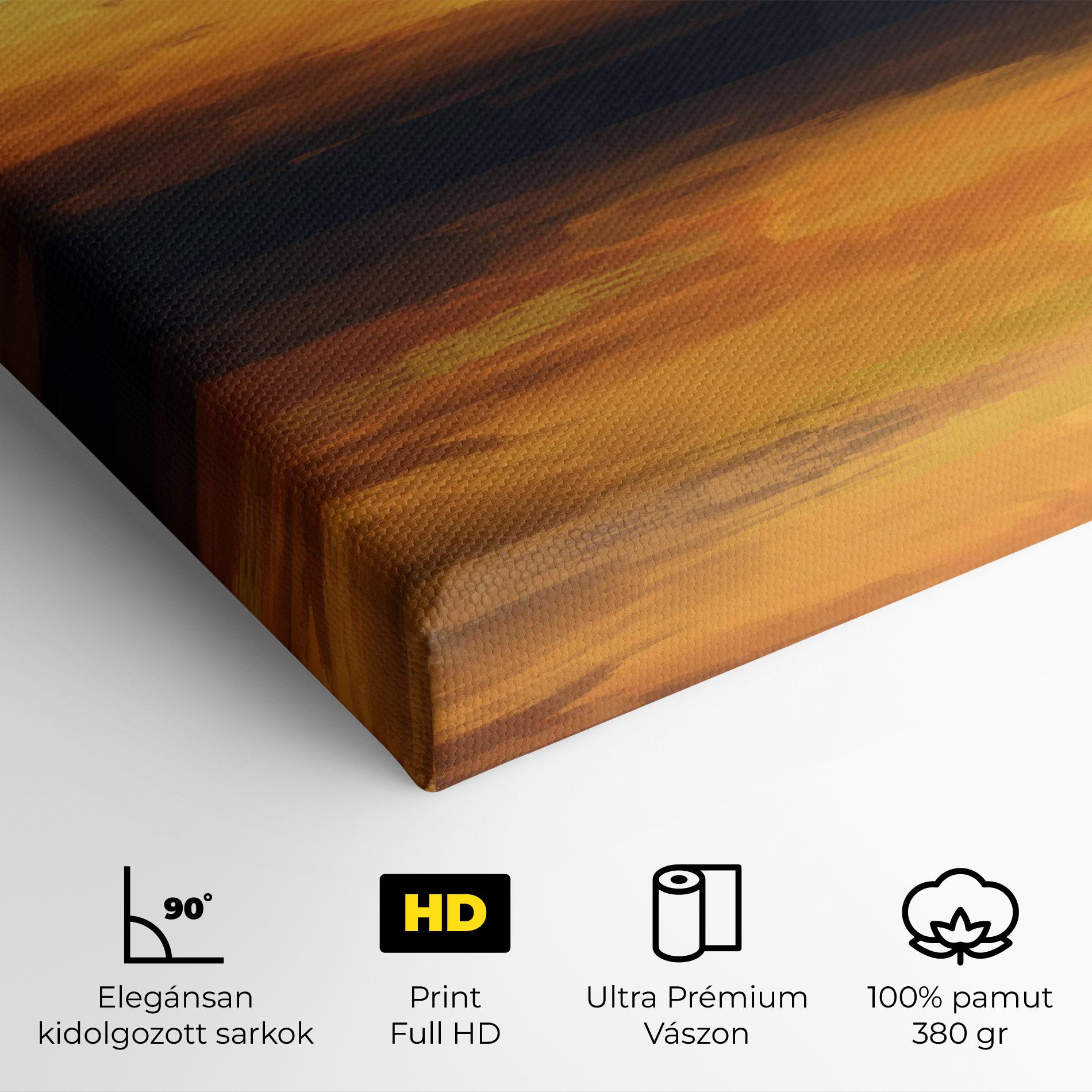 Vászonkép Sunset Oil Paint mockup 4