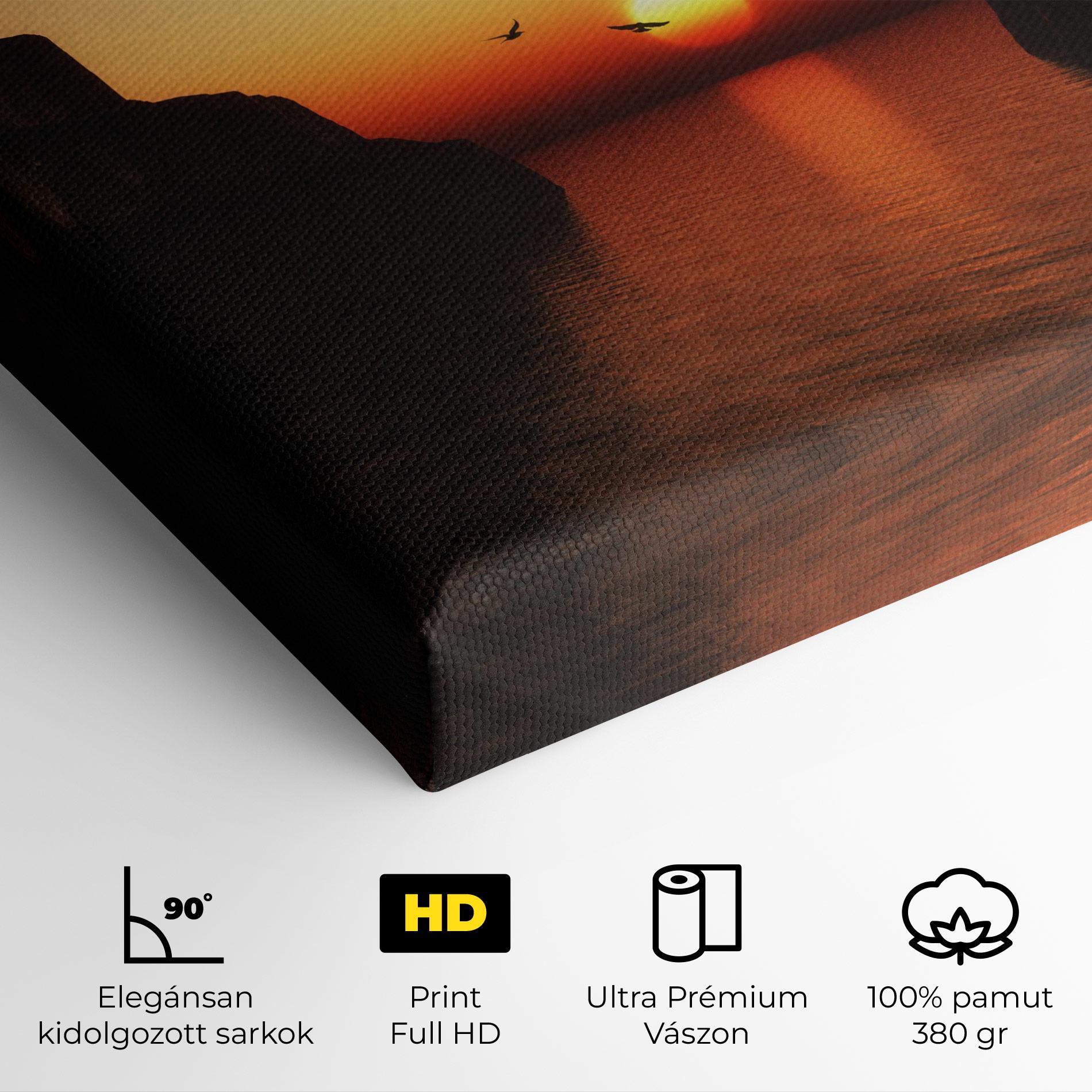Vászonkép Sunset Silhouette Birds mockup 4