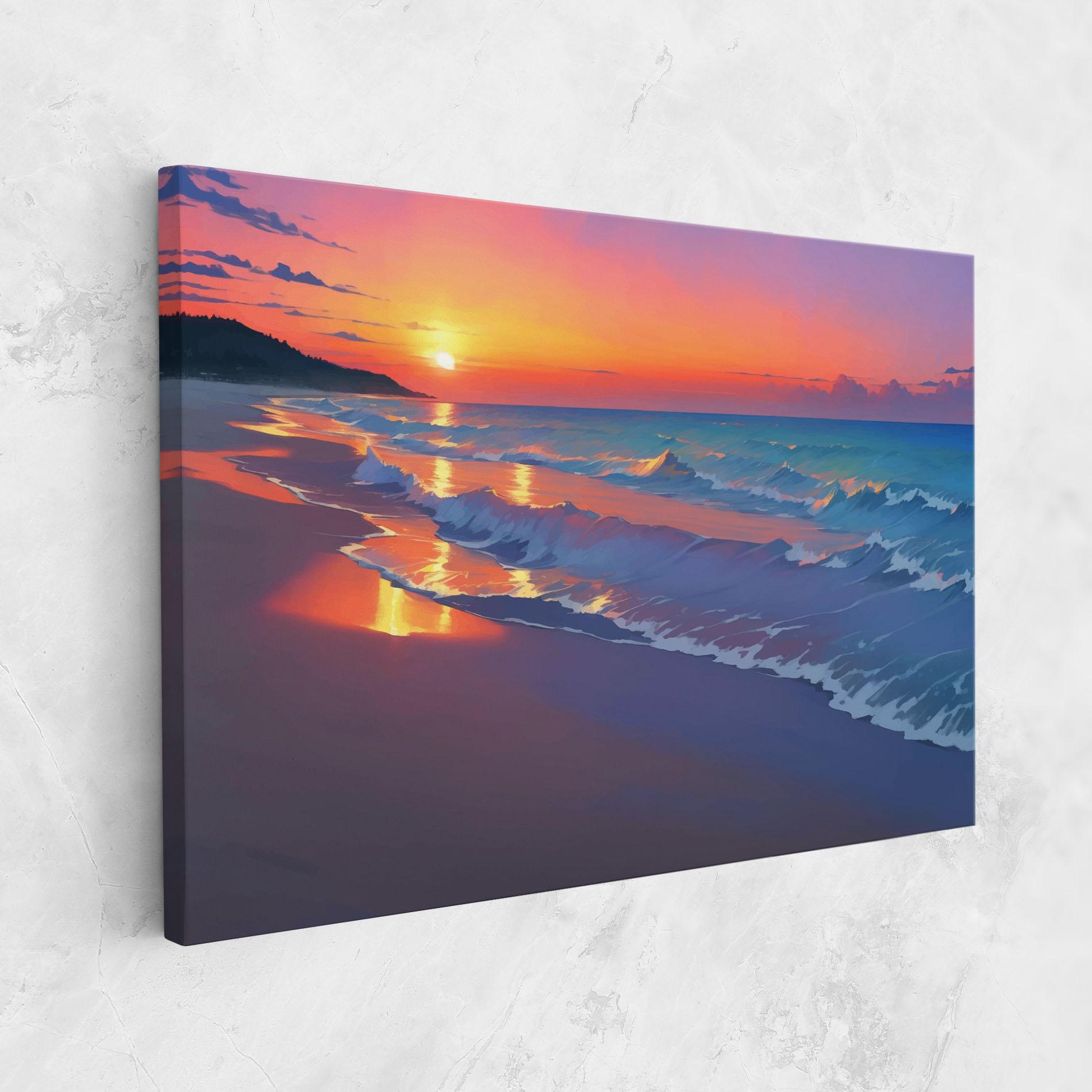 Vászonkép Dreamy Beach Sunset mockup 1