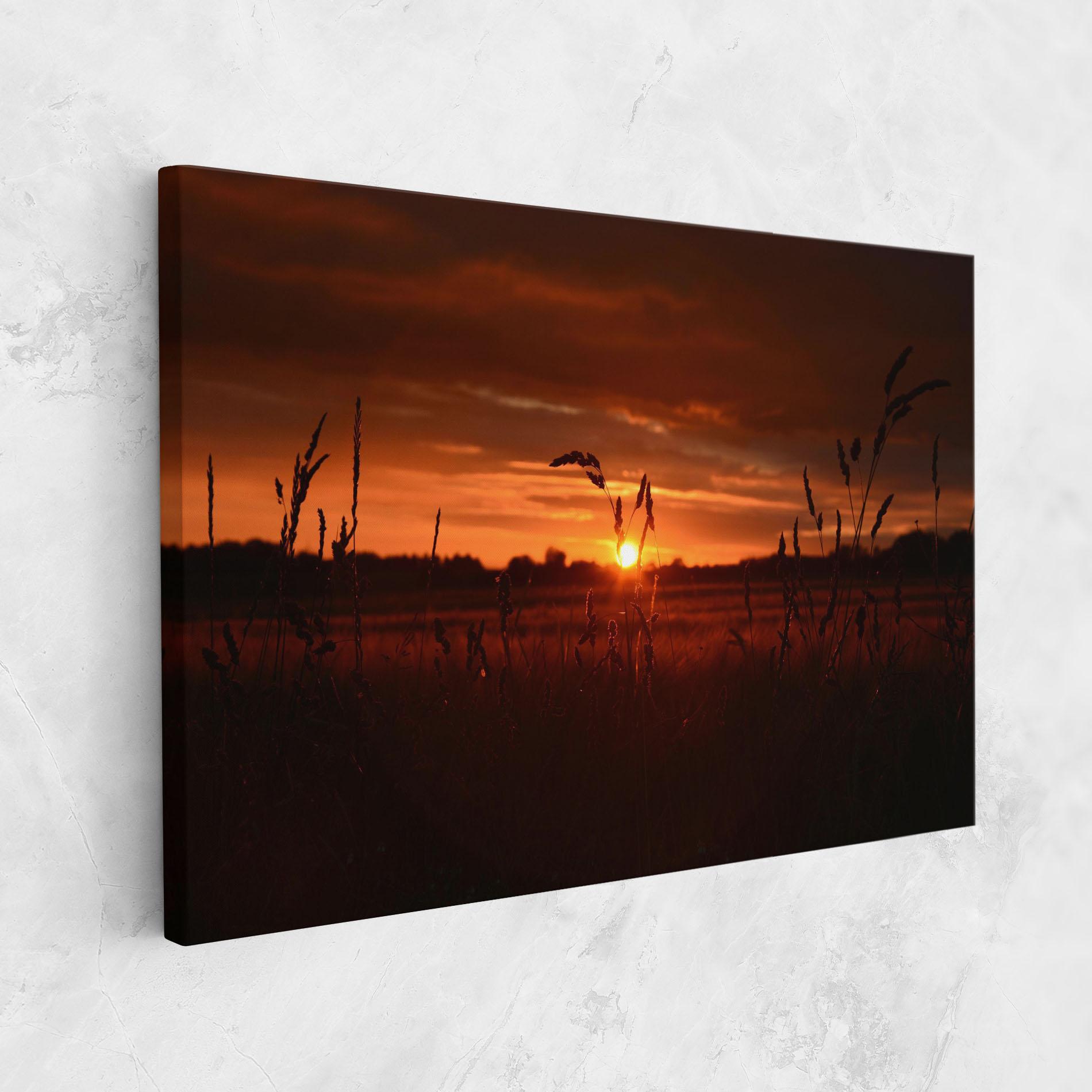 Vászonkép Field Shilouette mockup 1