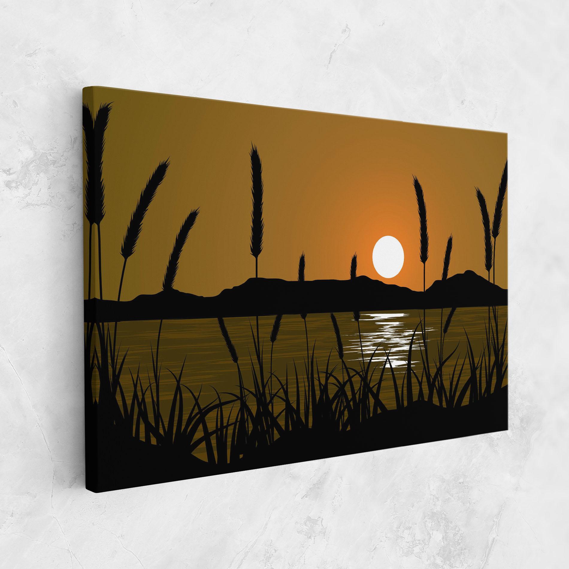 Vászonkép Orange Brown Sunset mockup 1