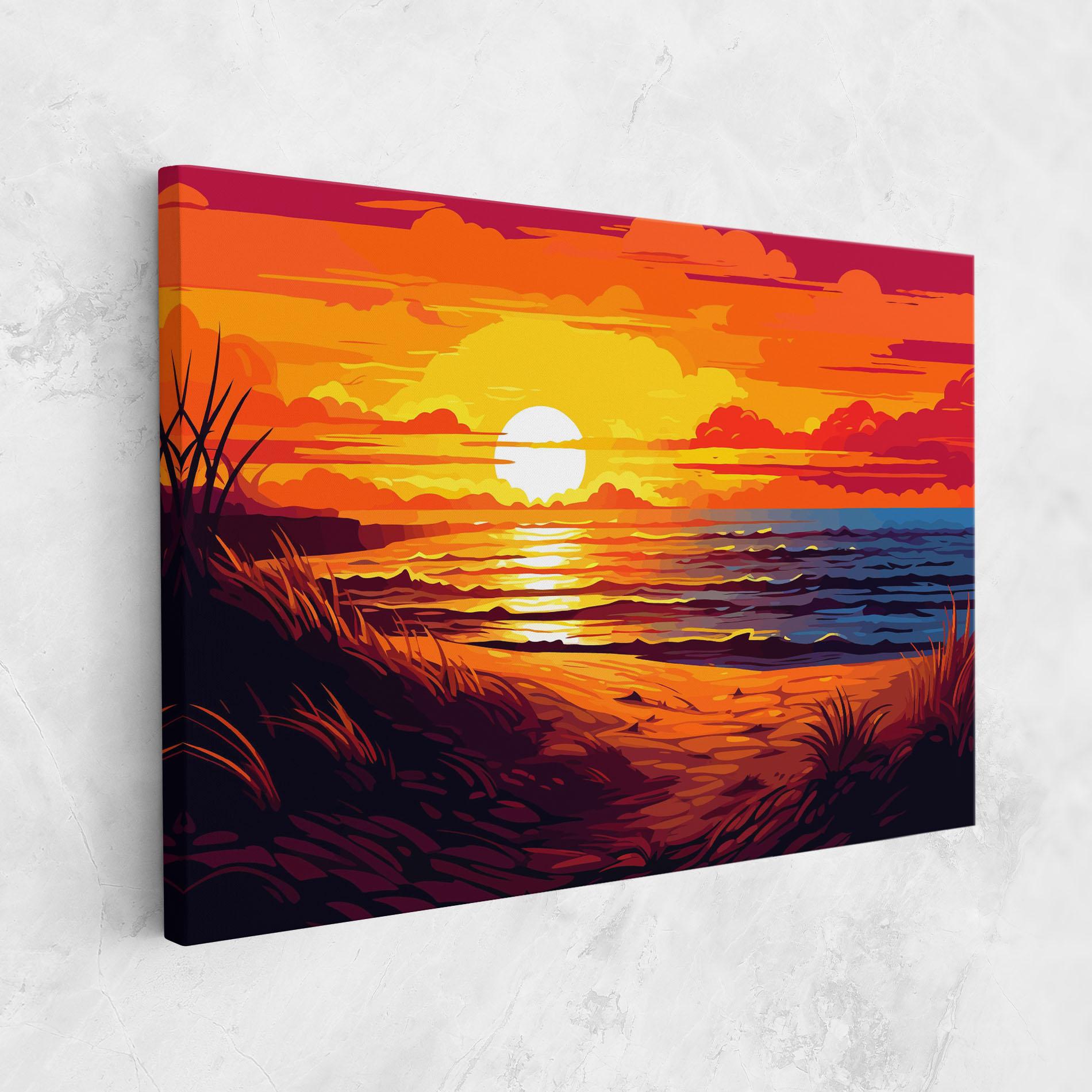 Vászonkép Strong Orange Sunset mockup 1