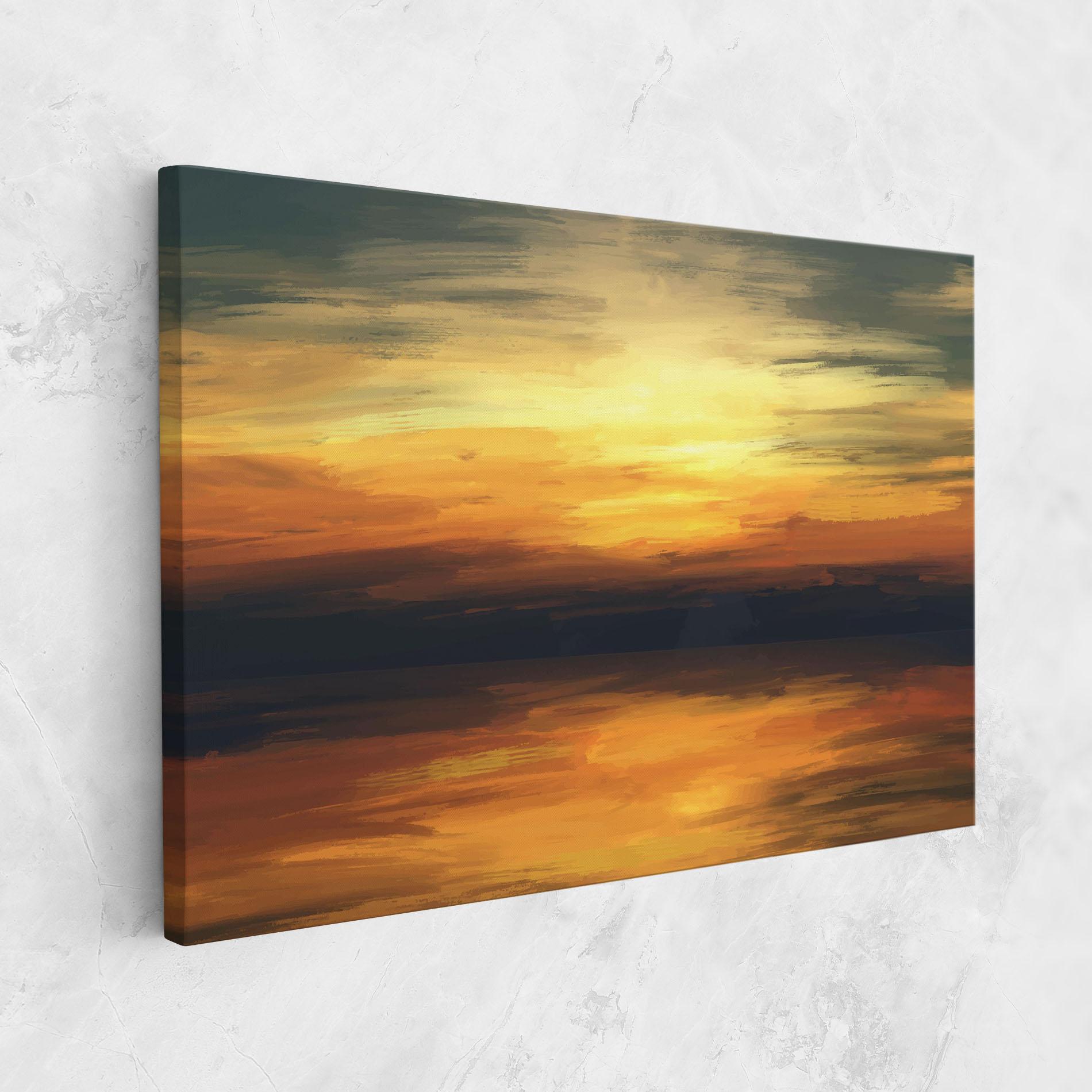 Vászonkép Sunset Oil Paint mockup 1