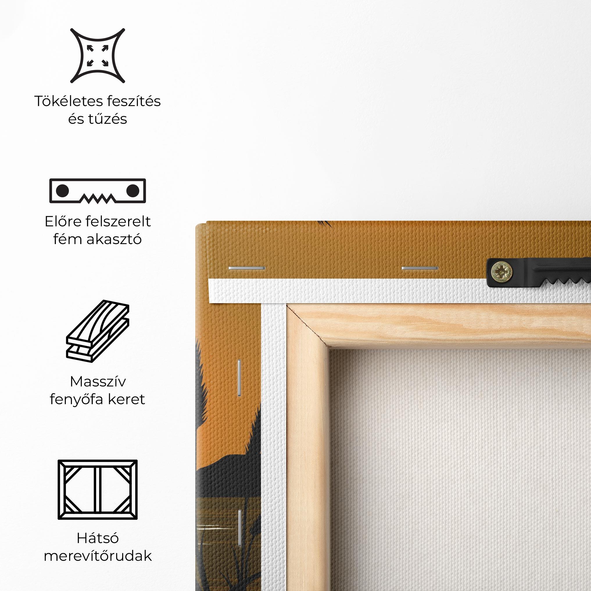 Vászonkép Orange Brown Sunset mockup 5