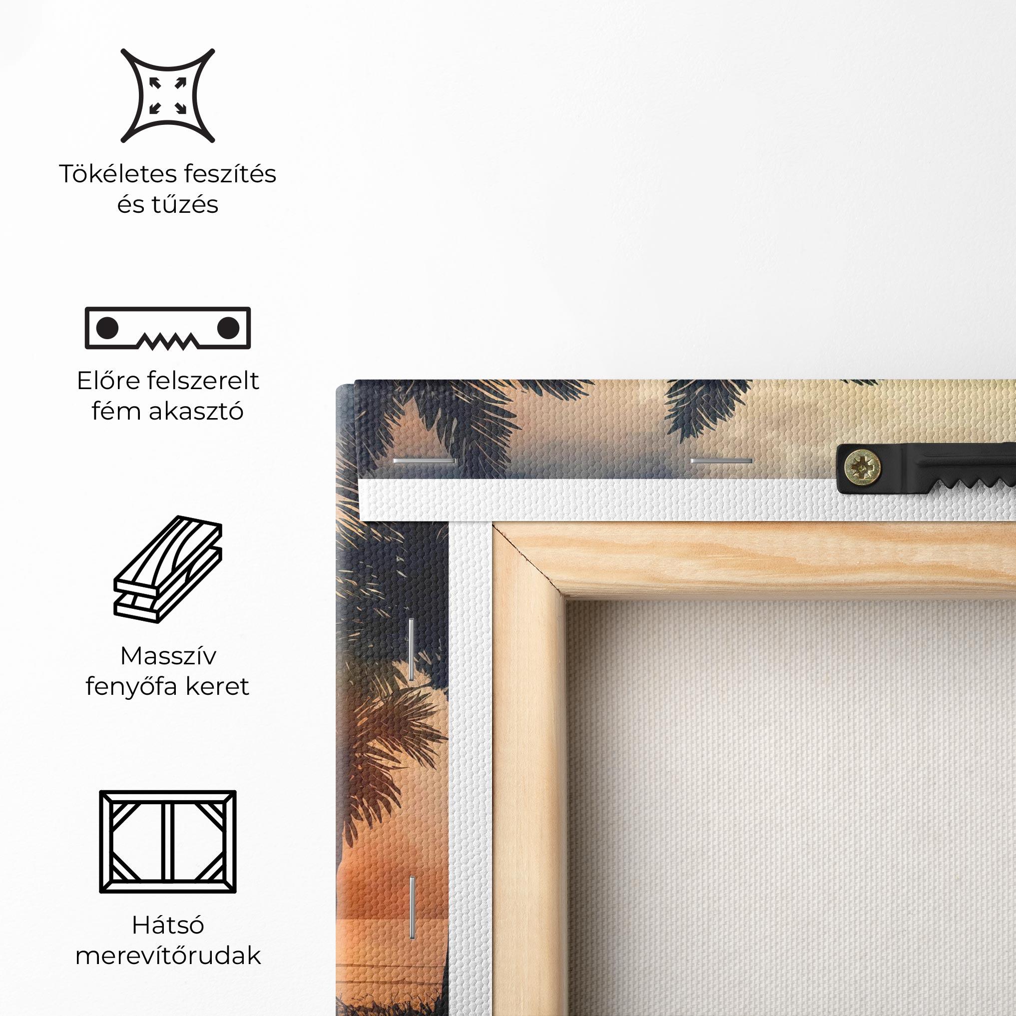 Vászonkép Palm Trees Sunset mockup 5