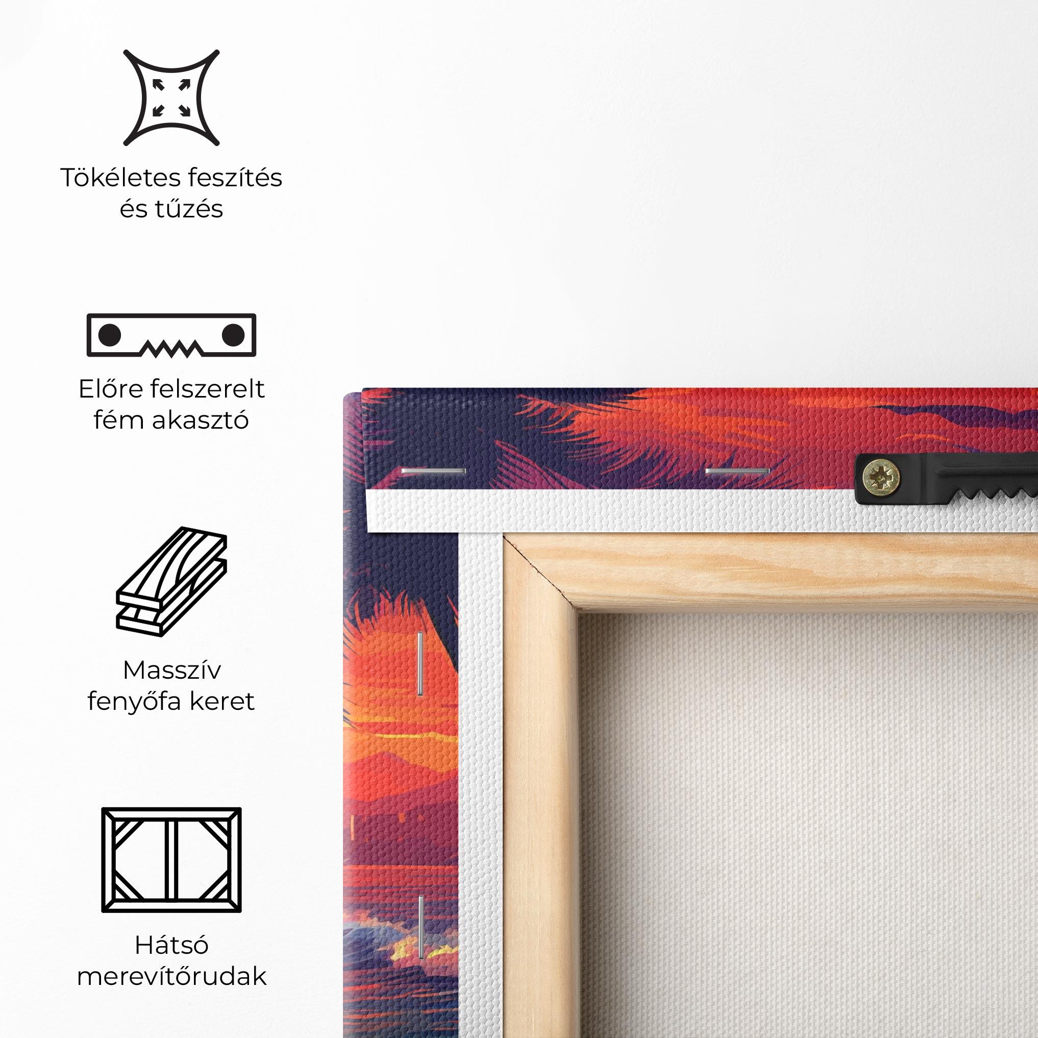 Vászonkép Purple Orange Sunlight mockup 5