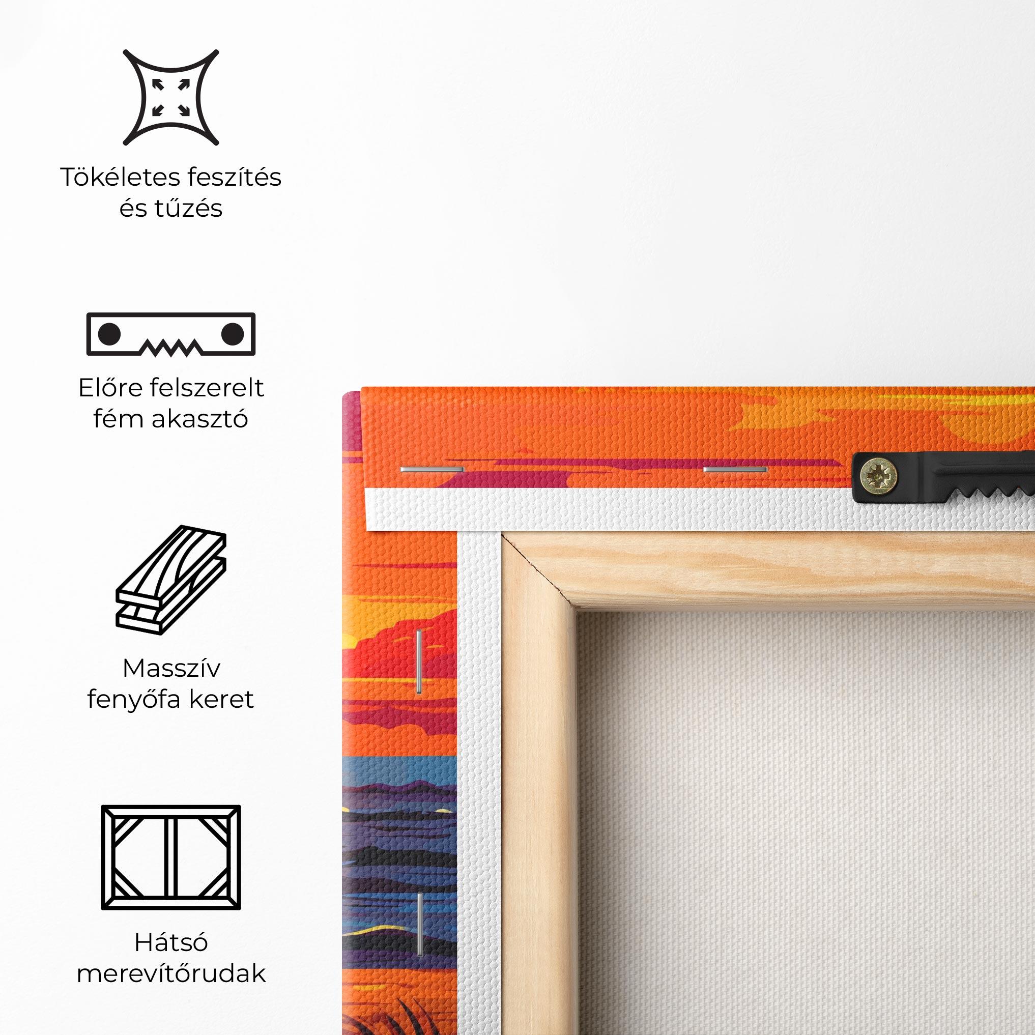 Vászonkép Strong Orange Sunset mockup 5