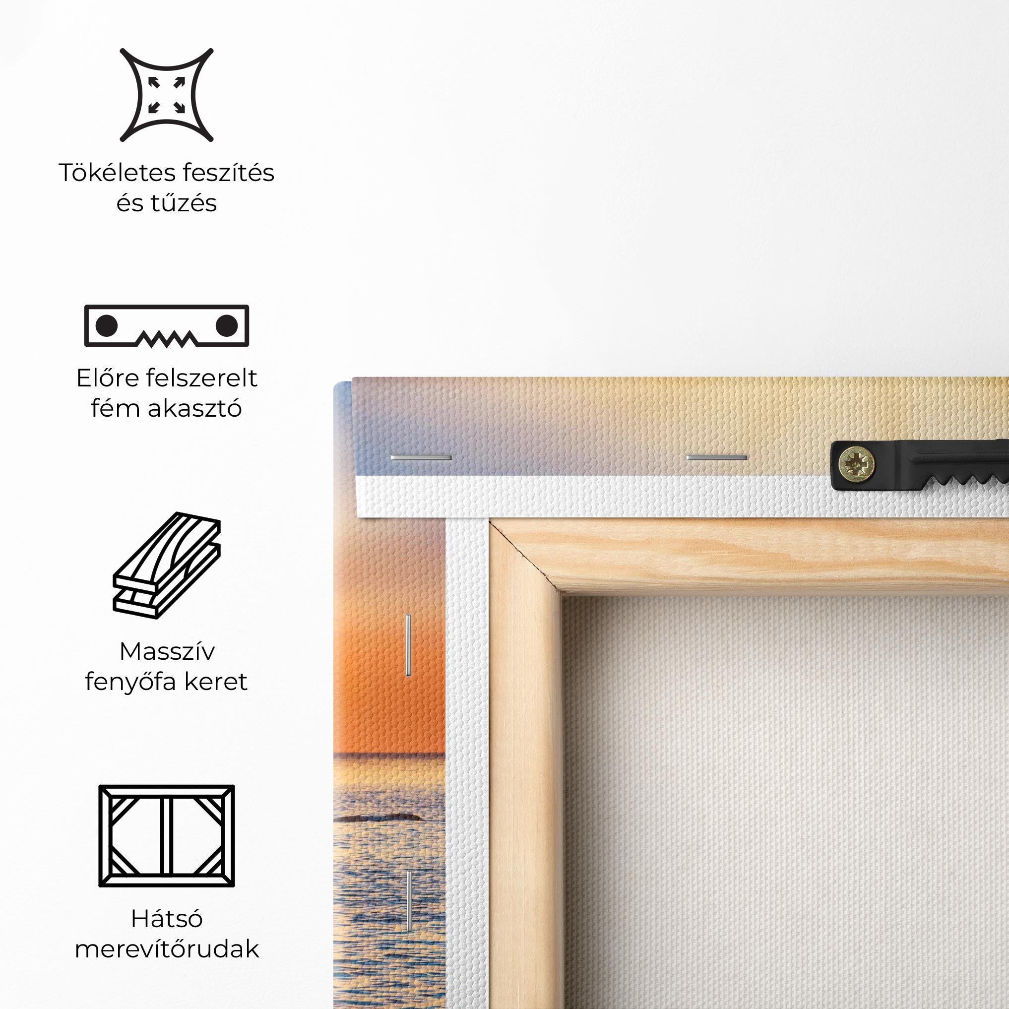 Vászonkép Sunset Beach Rocks mockup 5