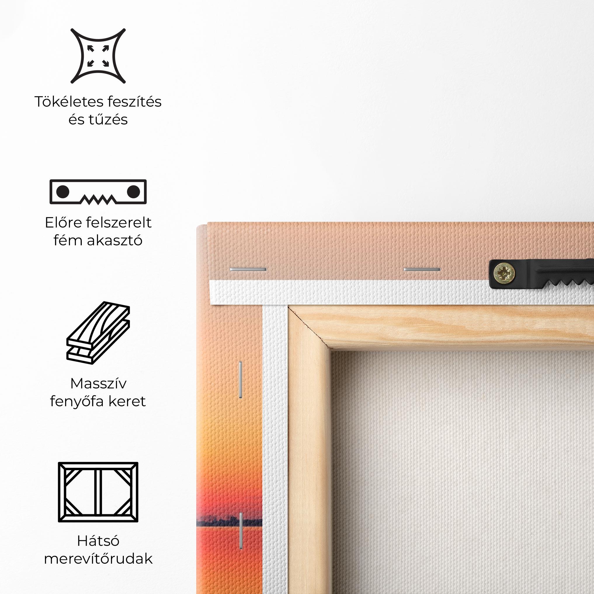 Vászonkép Tree Sunset Lake mockup 5