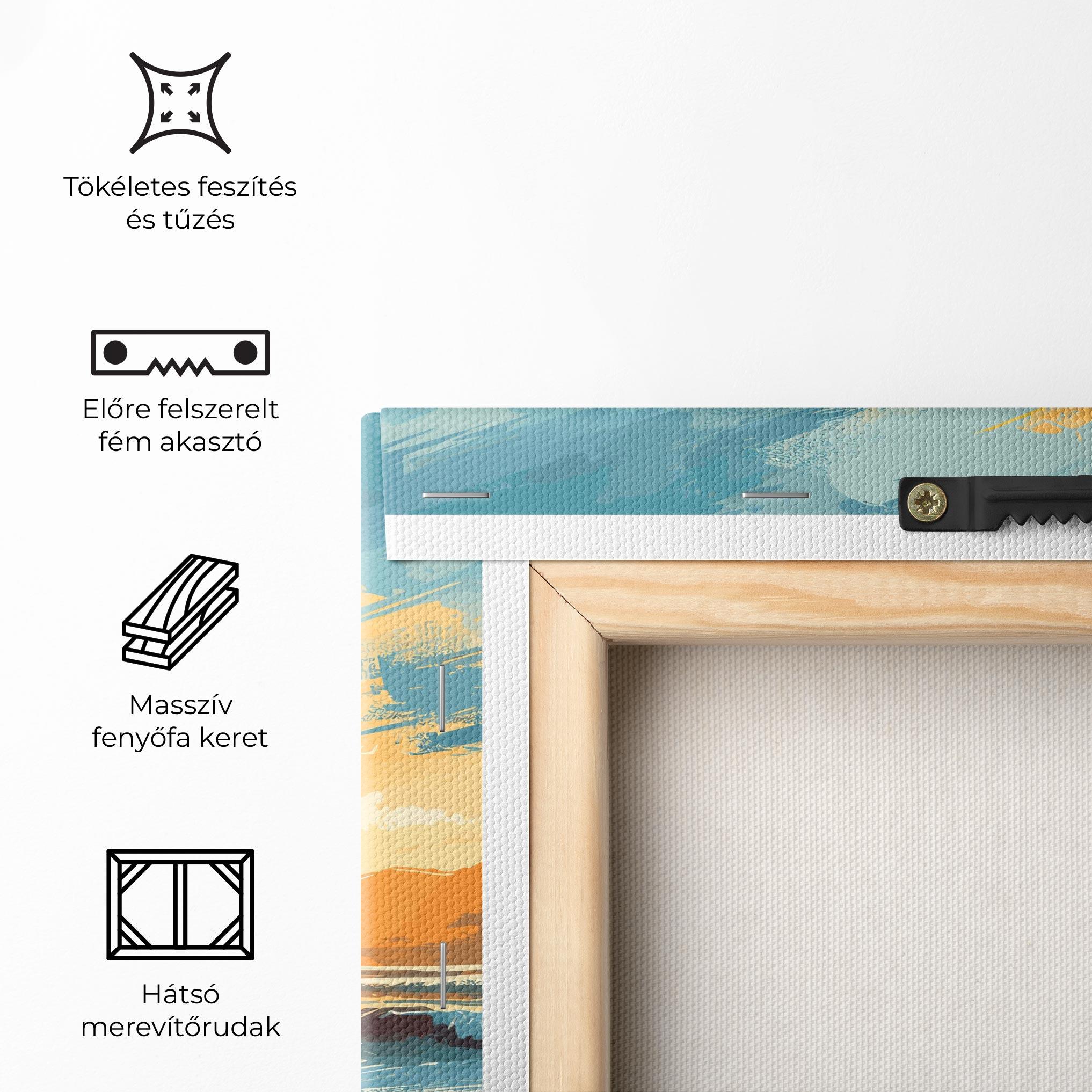 Vászonkép Yellow Blue Sunrise mockup 5