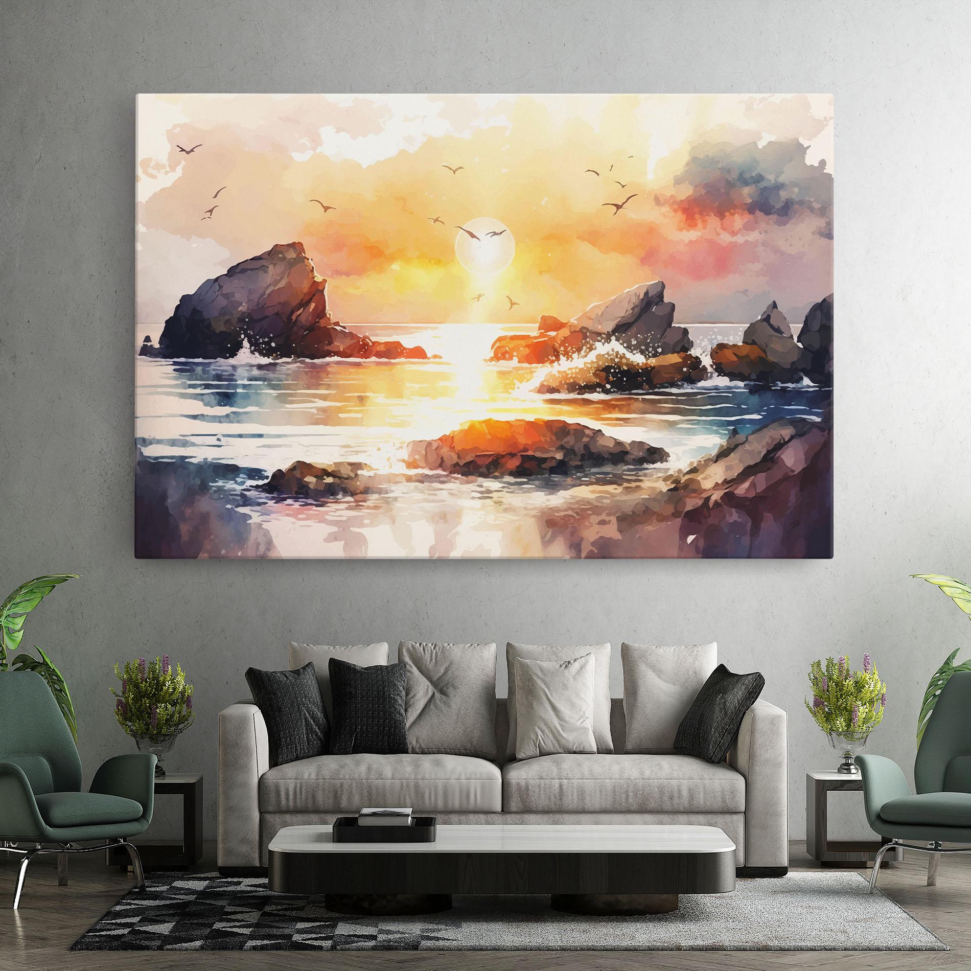 Vászonkép Pretty Pastel Sunset mockup 7