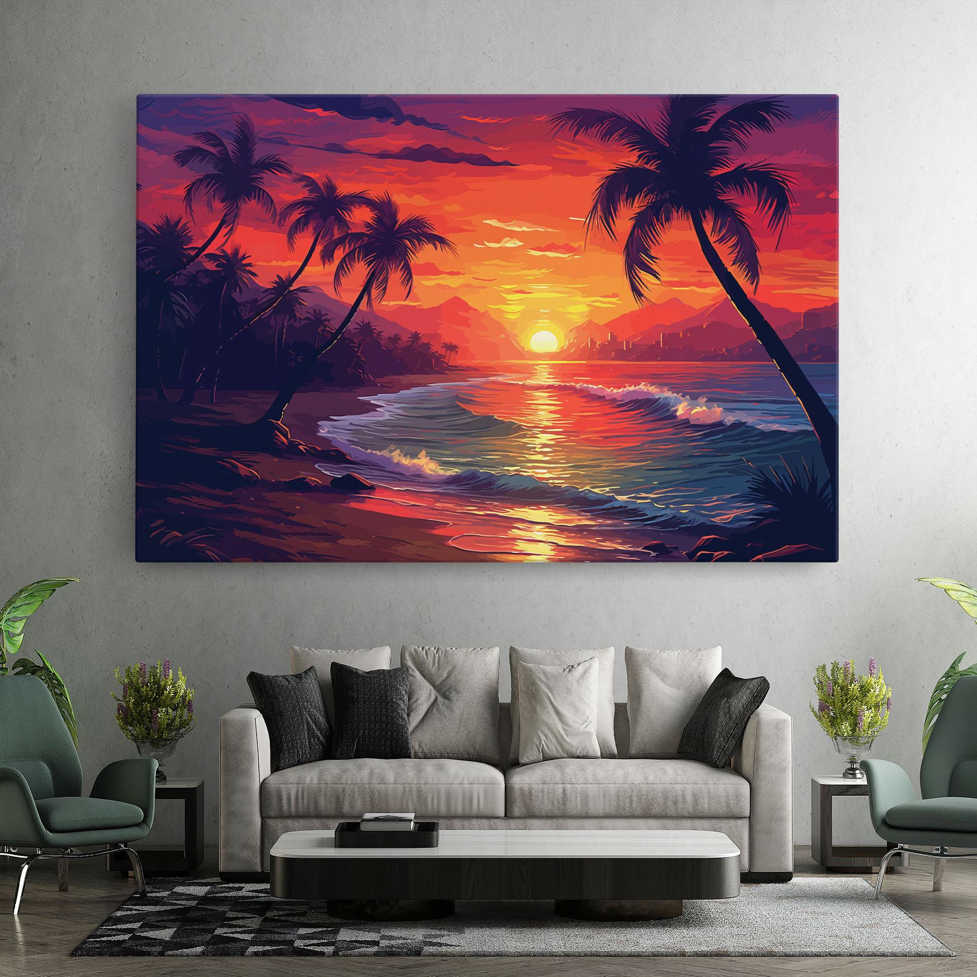 Vászonkép Purple Orange Sunlight mockup 7