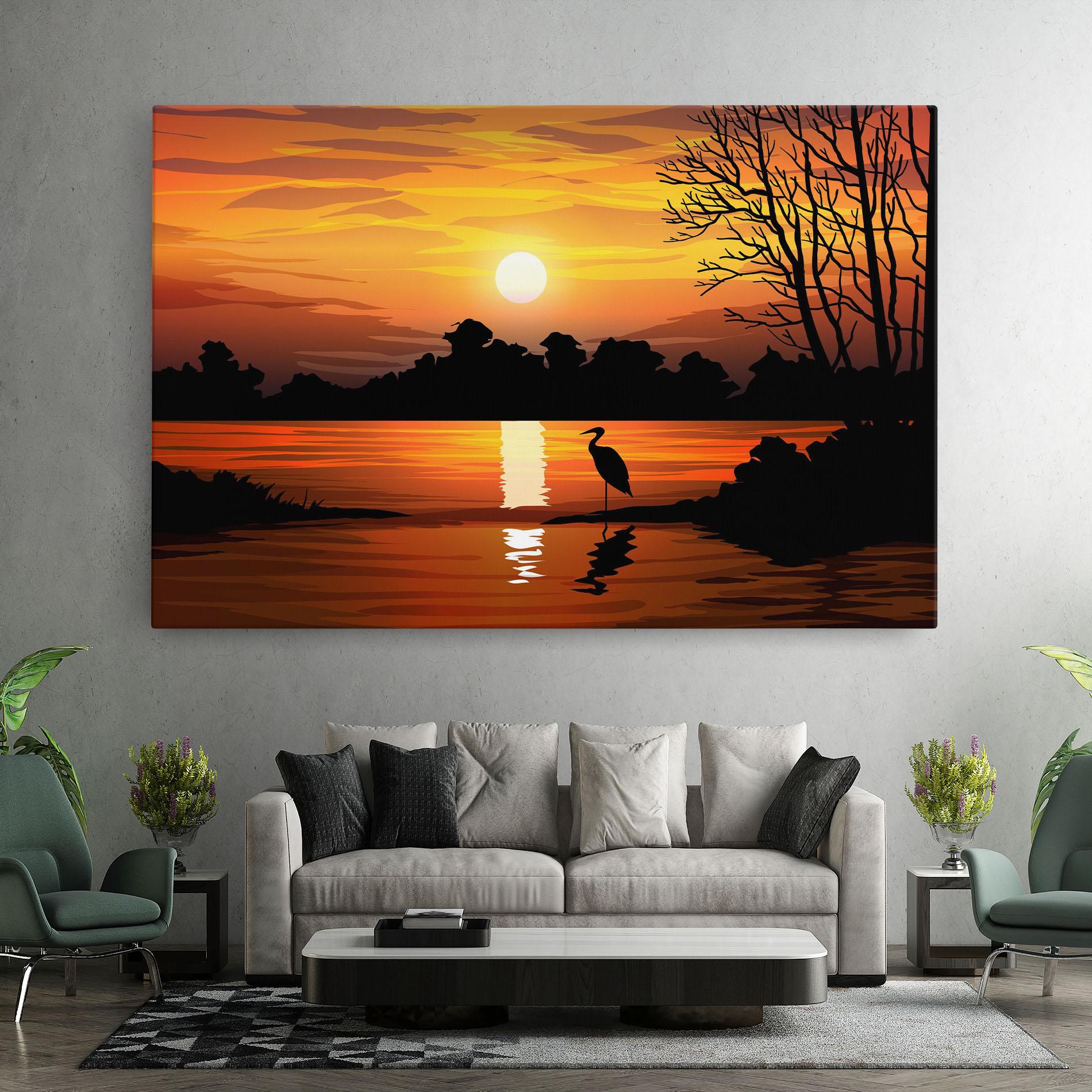 Vászonkép Sunset Land mockup 7