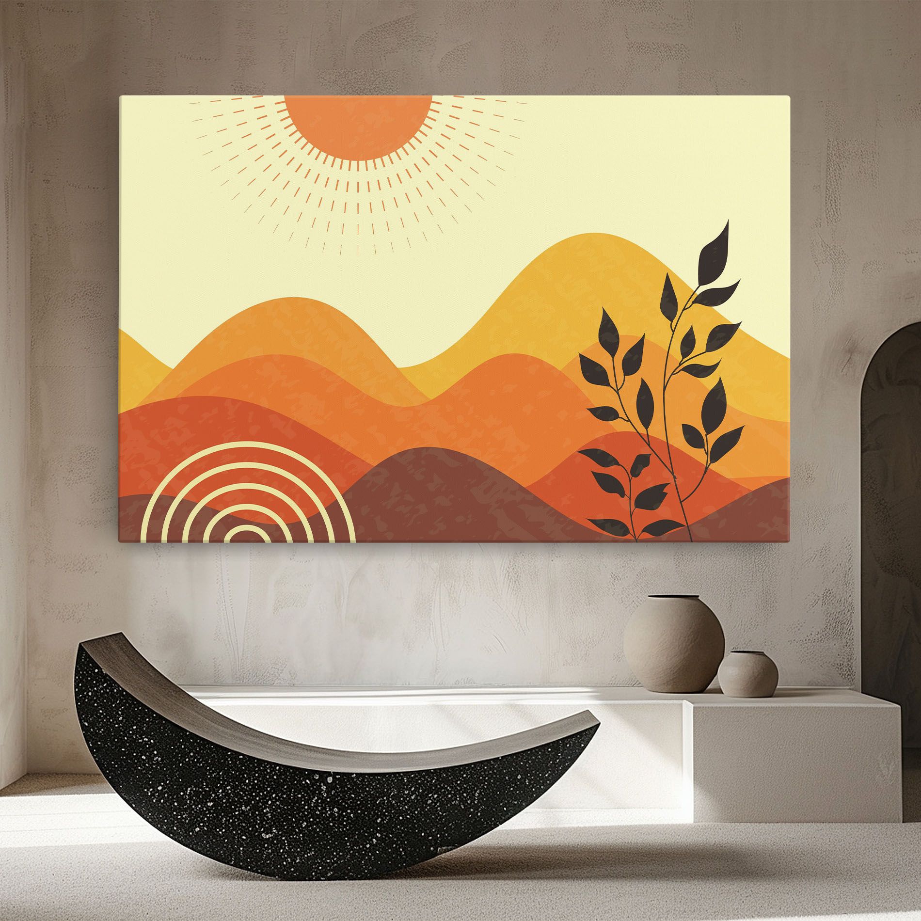 Minimalist Sunset Art mockup 8